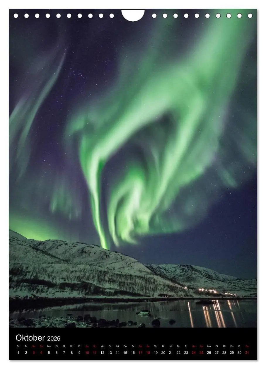 Bild: 9783516387407 | Nordlichtnächte (Wandkalender 2026 DIN A4 hoch), CALVENDO...