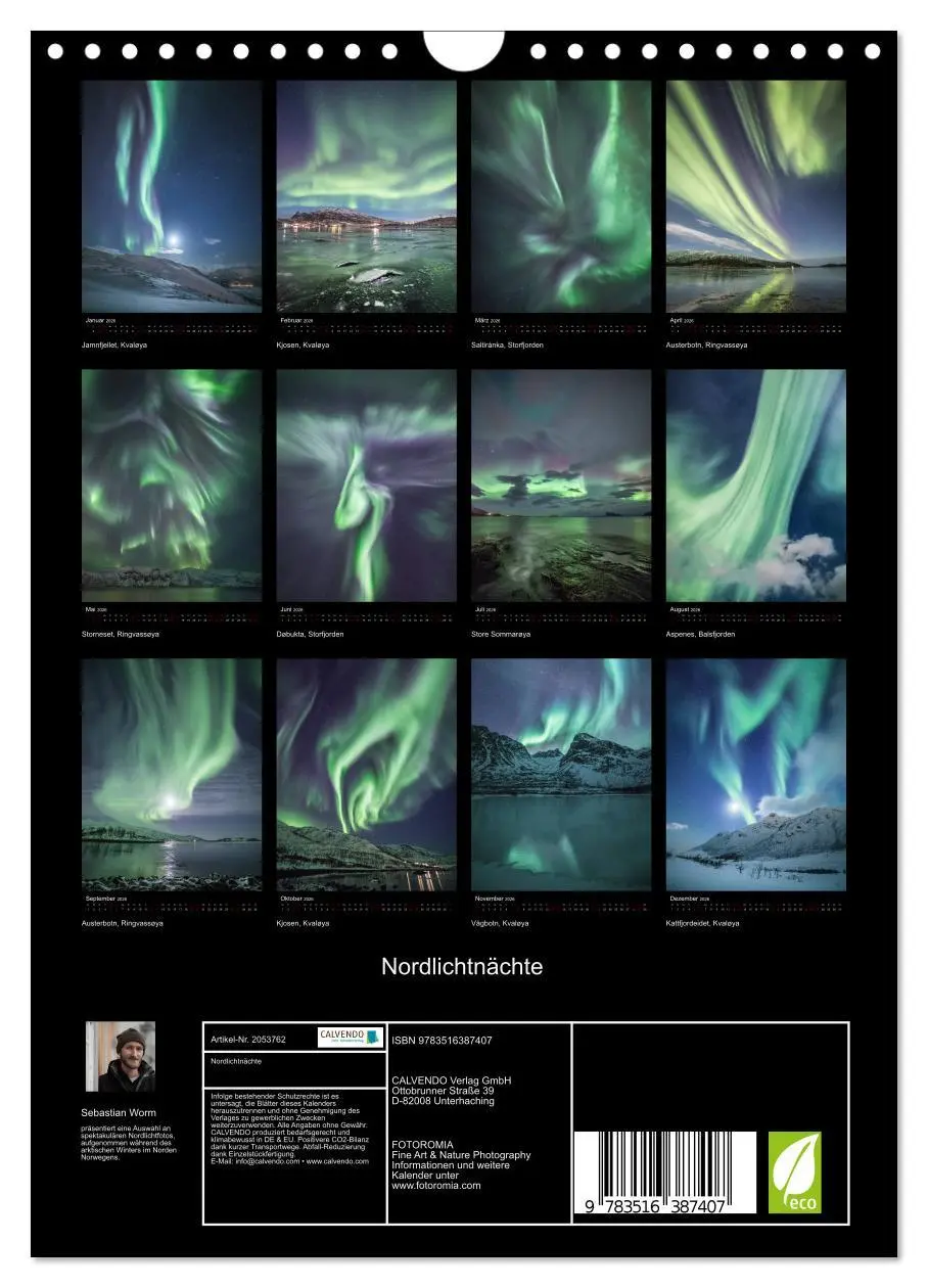 Bild: 9783516387407 | Nordlichtnächte (Wandkalender 2026 DIN A4 hoch), CALVENDO...