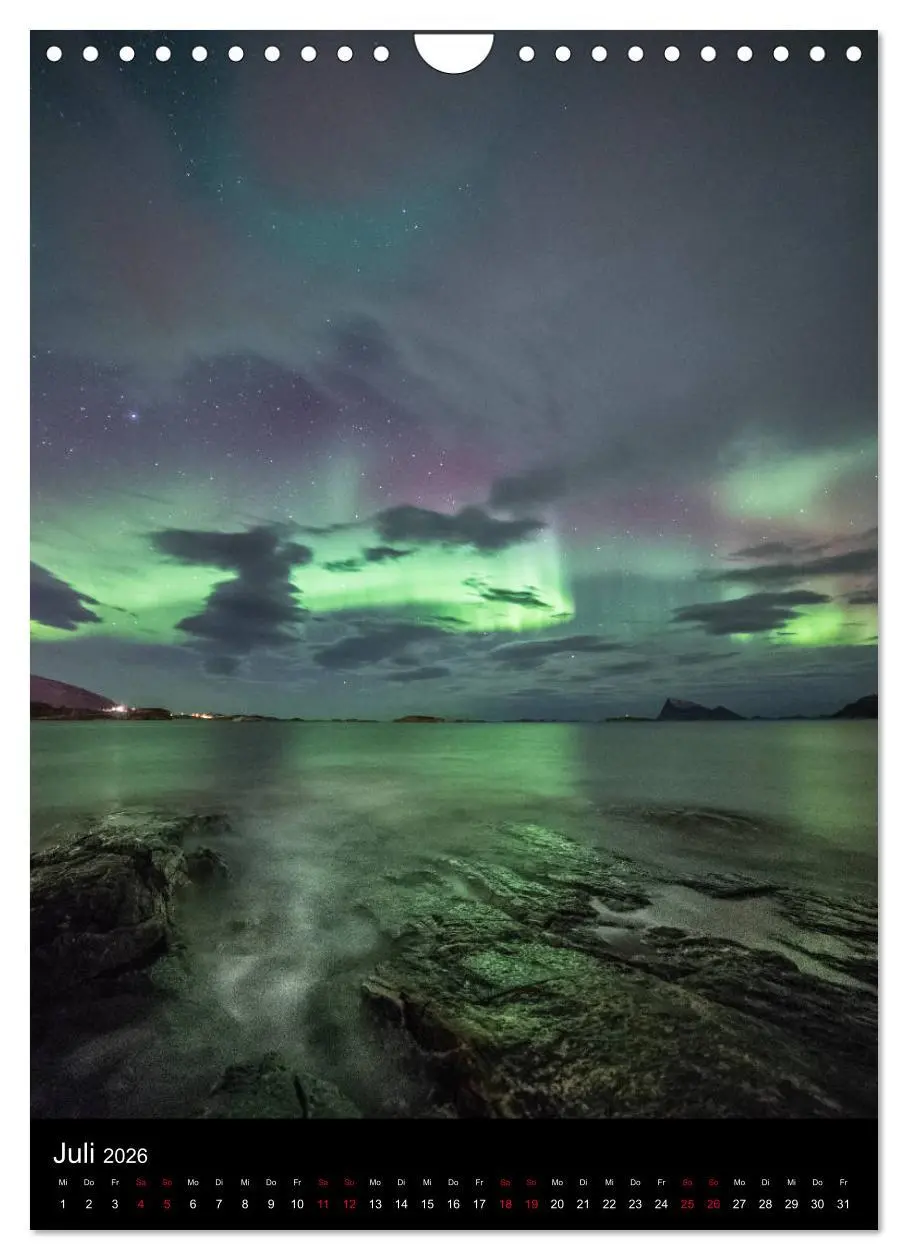 Bild: 9783516387407 | Nordlichtnächte (Wandkalender 2026 DIN A4 hoch), CALVENDO...