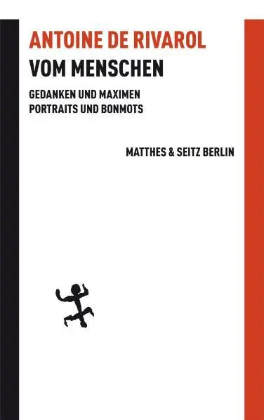 Cover: 9783882217407 | Vom Menschen | Antoine de Rivarol | Buch | 498 S. | Deutsch | 2012