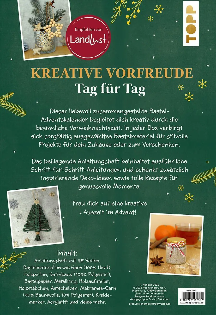 Bild: 4007742187507 | Der kreative Adventskalender - empfohlen von LandLust | Susanne Pypke