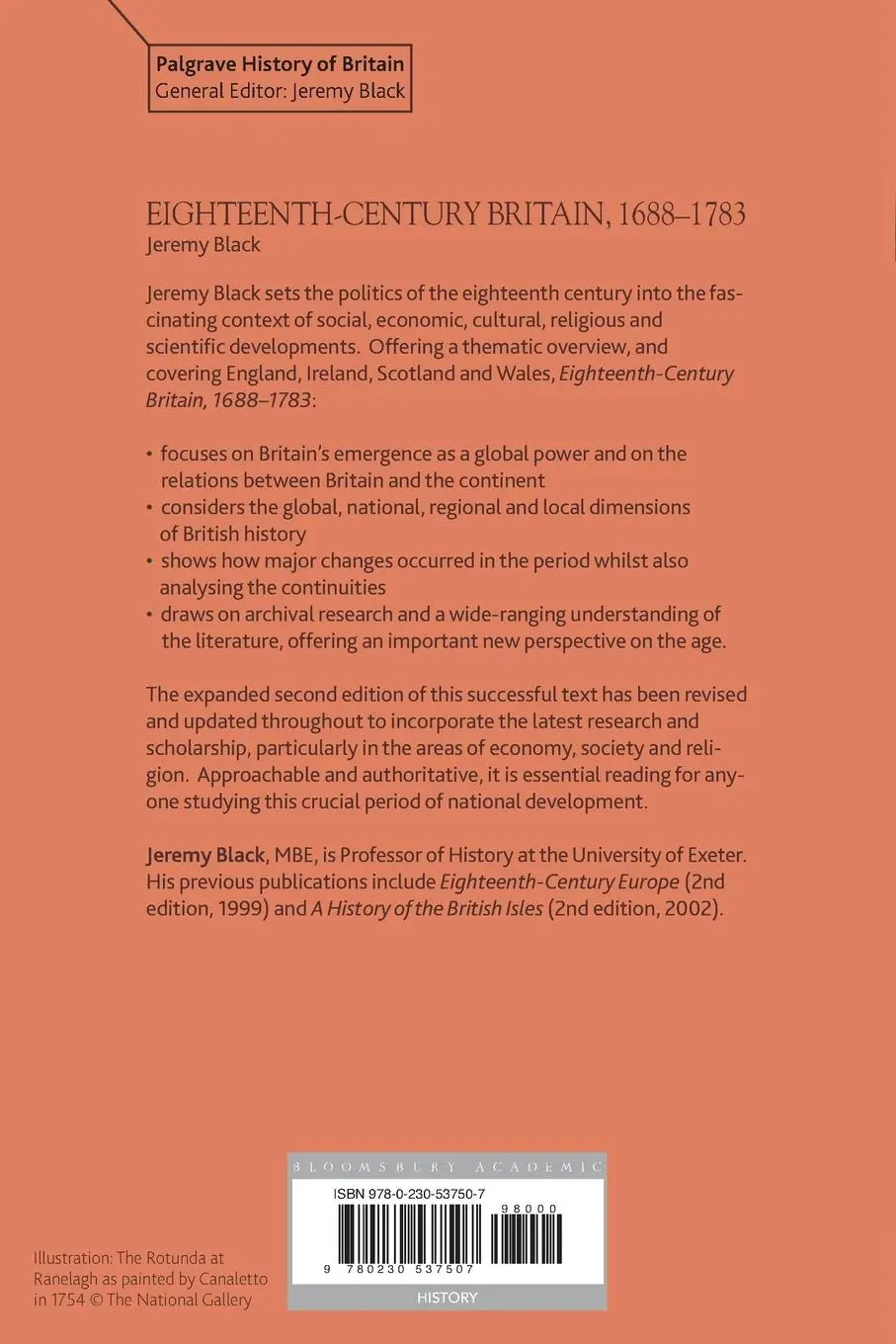 Rückseite: 9780230537507 | Eighteenth-Century Britain, 1688-1783 | Jeremy Black | Taschenbuch