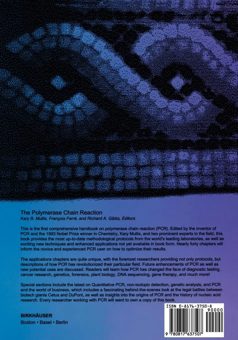 Rückseite: 9780817637507 | The Polymerase Chain Reaction | Kary B. Mullis (u. a.) | Taschenbuch