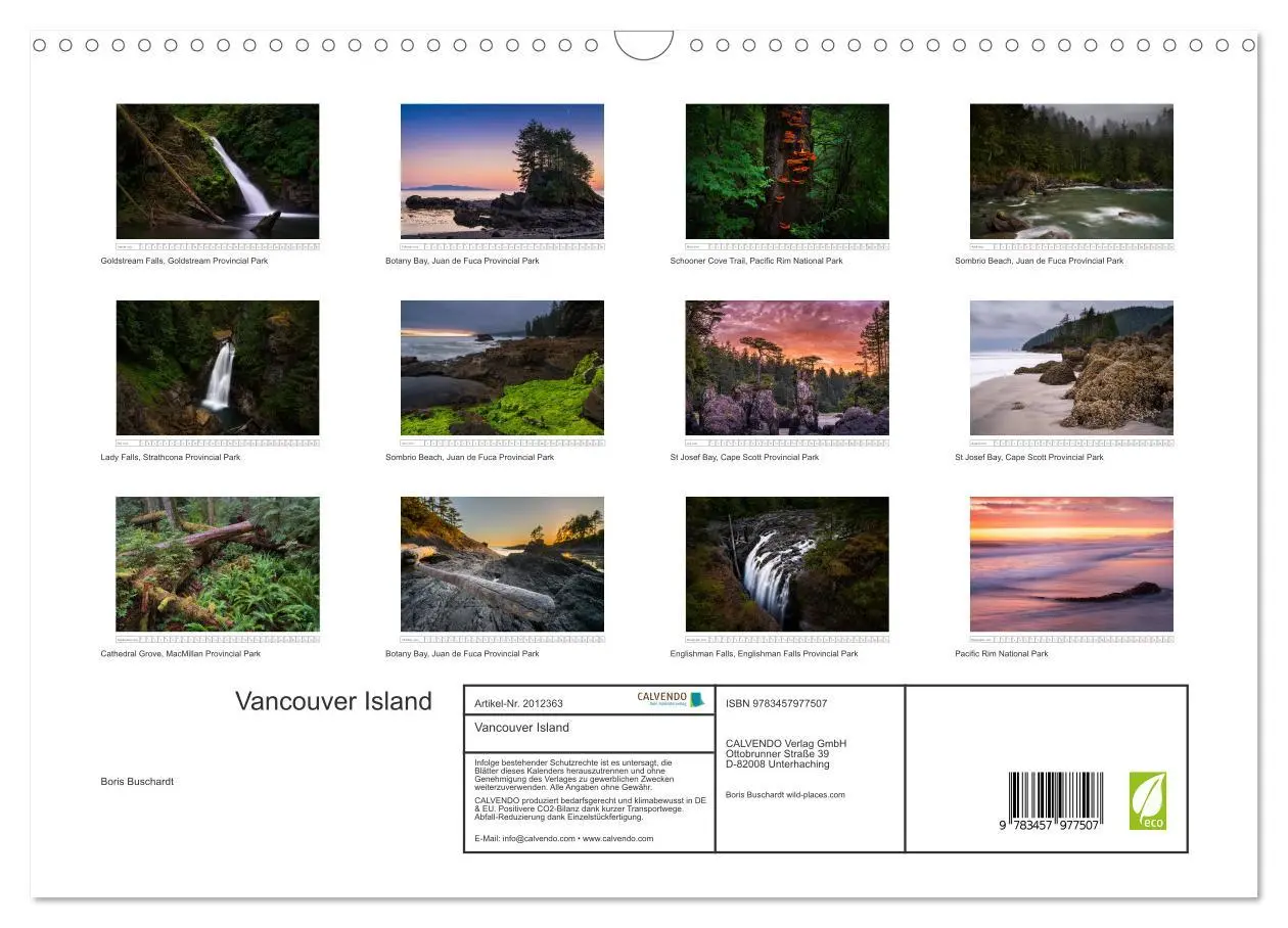 Bild: 9783457977507 | Vancouver Island (Wandkalender 2026 DIN A3 quer), CALVENDO...