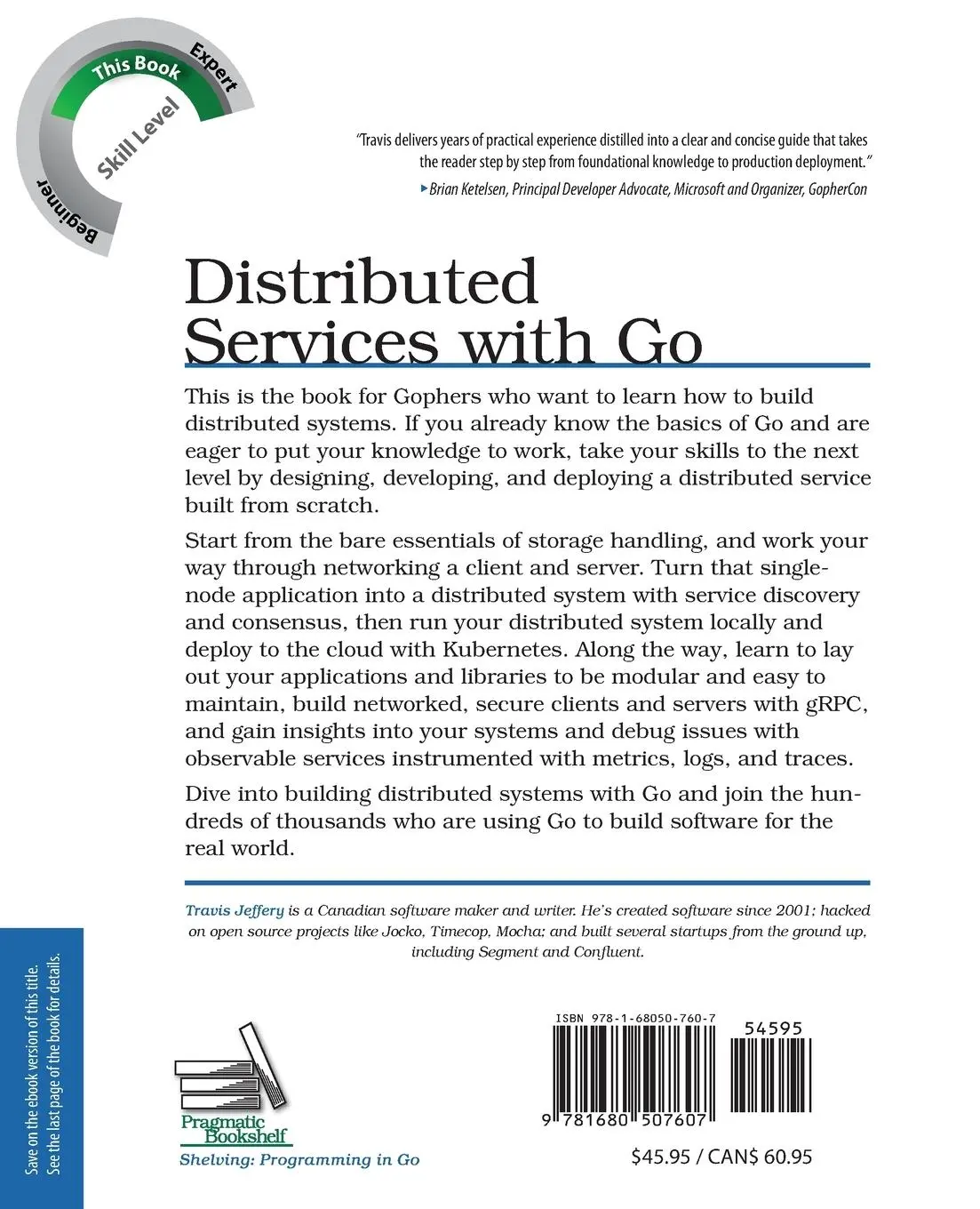 Rückseite: 9781680507607 | Distributed Services with Go | Travis Jeffery | Taschenbuch | Englisch