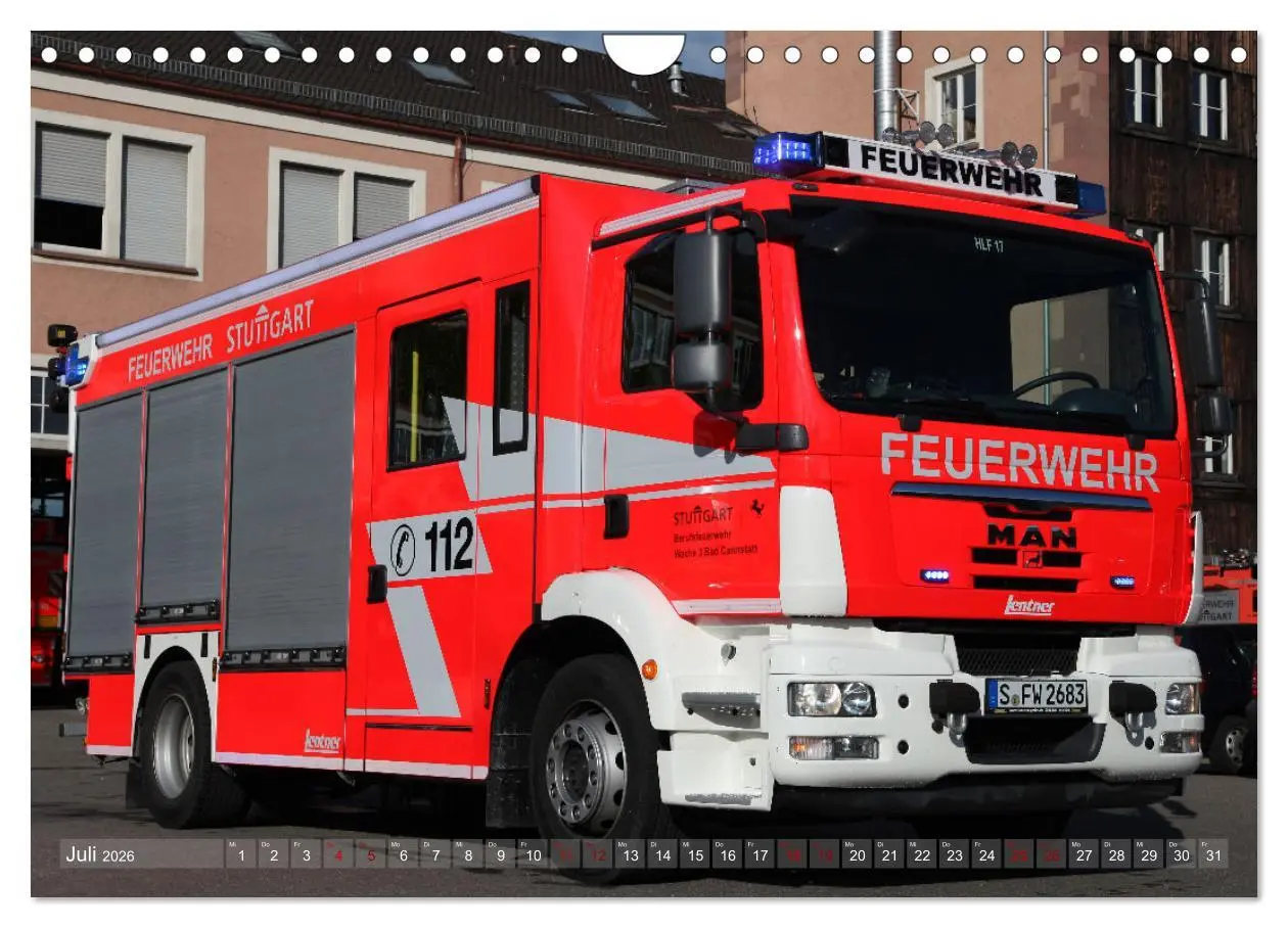 Bild: 9783457587607 | Einsatzfahrzeuge der Feuerwehr Stuttgart (Wandkalender 2026 DIN A4...