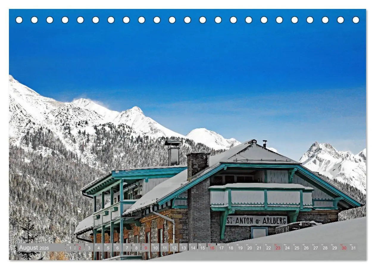 Bild: 9783457727607 | St. Anton am Arlberg (Tischkalender 2026 DIN A5 quer), CALVENDO...