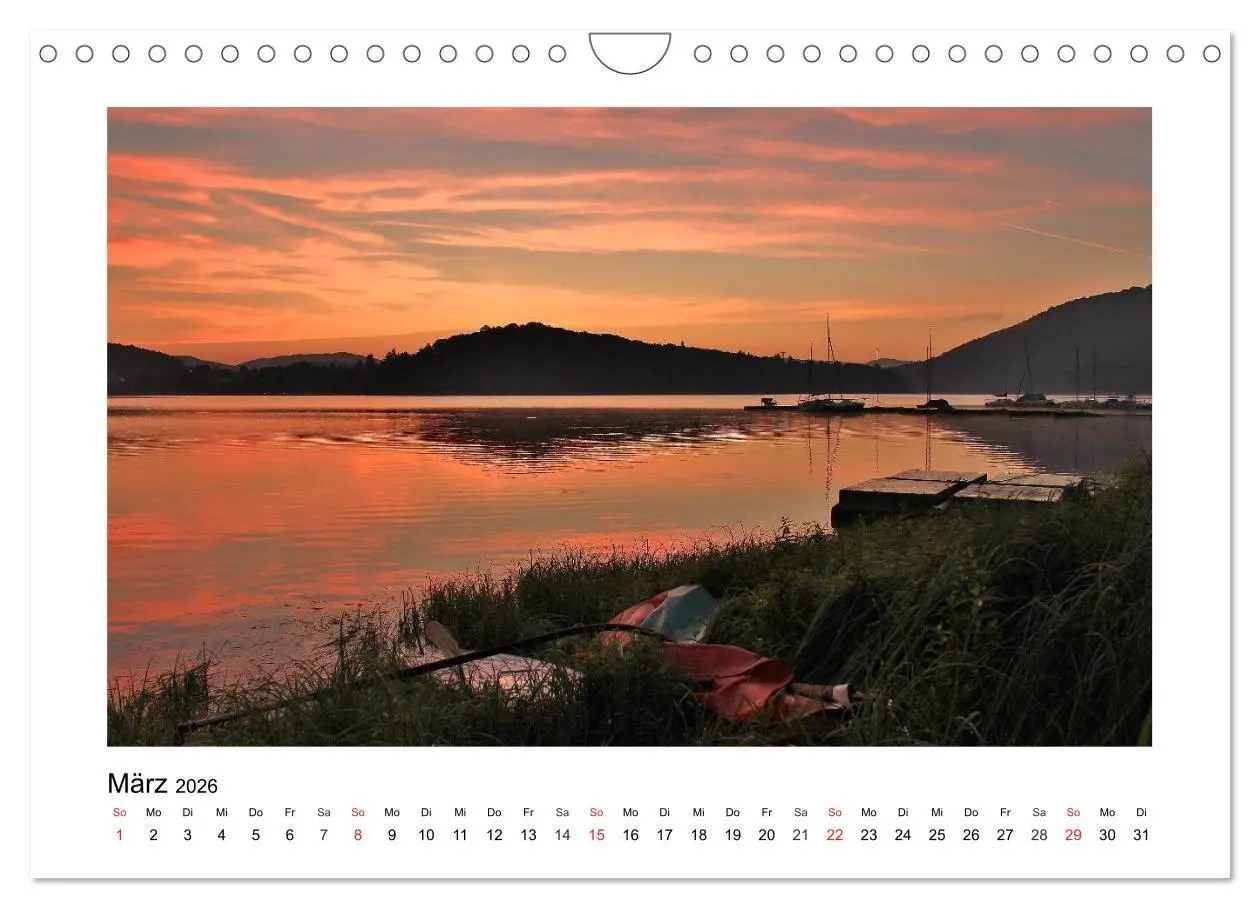 Bild: 9783516127607 | Morgens am Edersee (Wandkalender 2026 DIN A4 quer), CALVENDO...