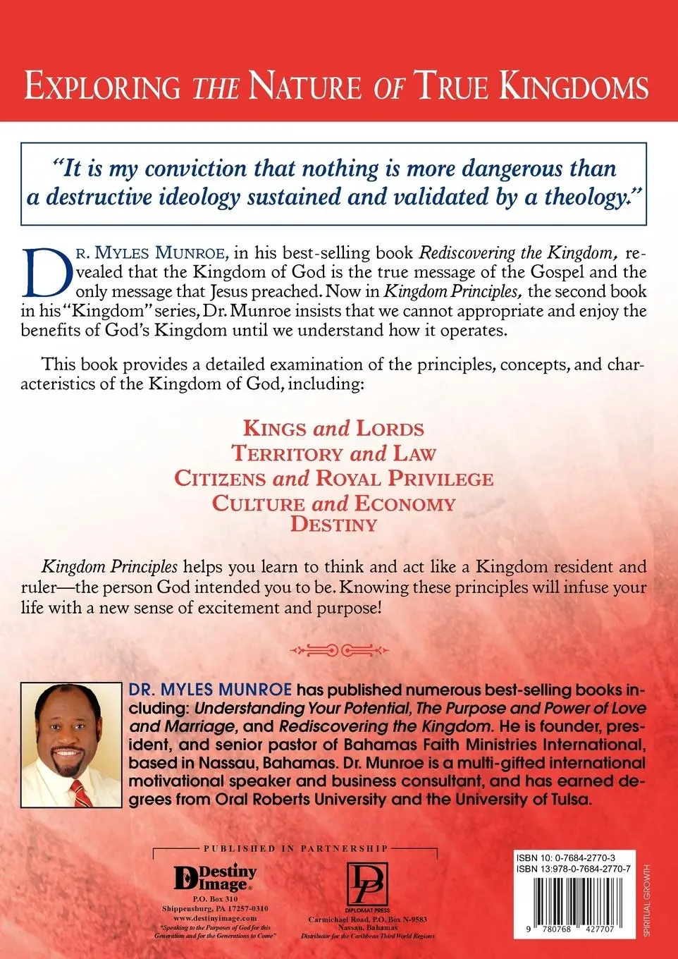 Rückseite: 9780768427707 | Kingdom Principles Large Print Edition | Myles Munroe | Taschenbuch