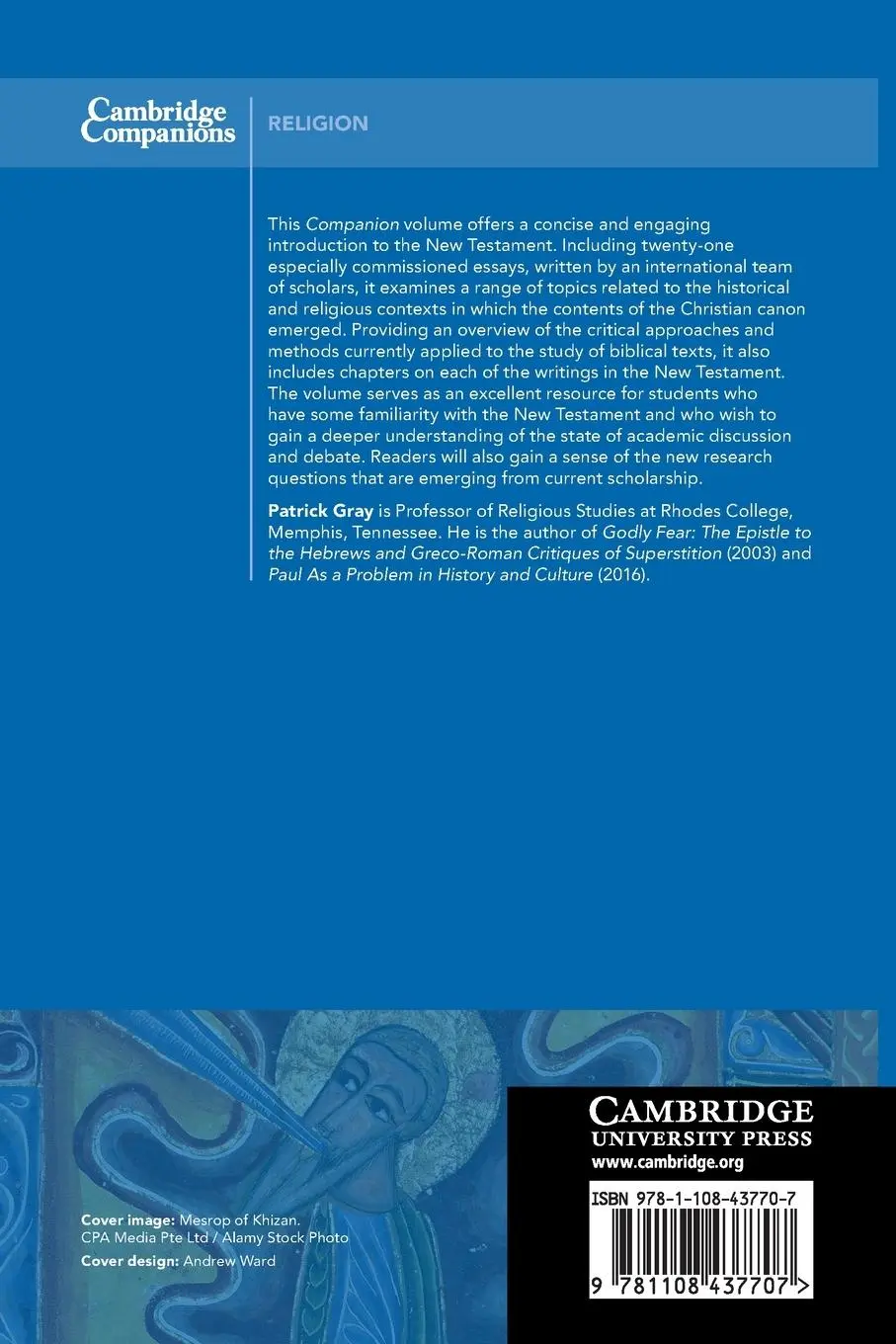 Rückseite: 9781108437707 | The Cambridge Companion to the New Testament | Patrick Gray | Buch