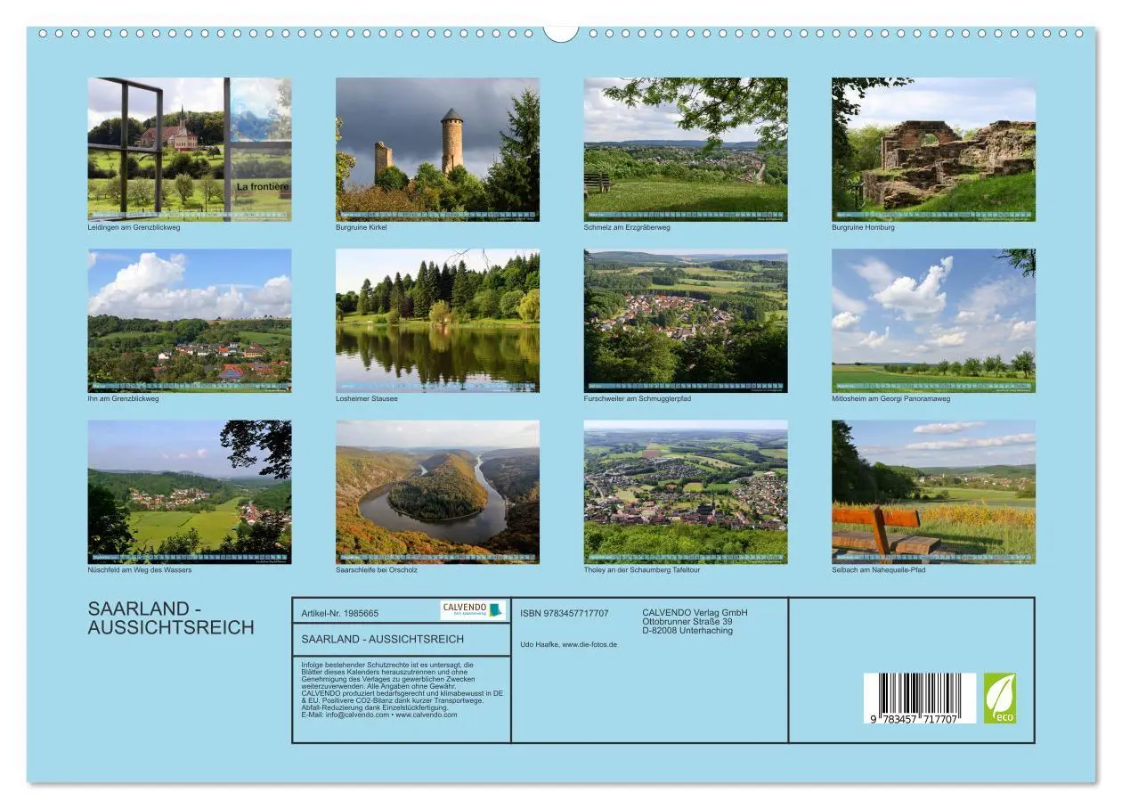 Bild: 9783457717707 | SAARLAND - AUSSICHTSREICH (hochwertiger Premium Wandkalender 2026...