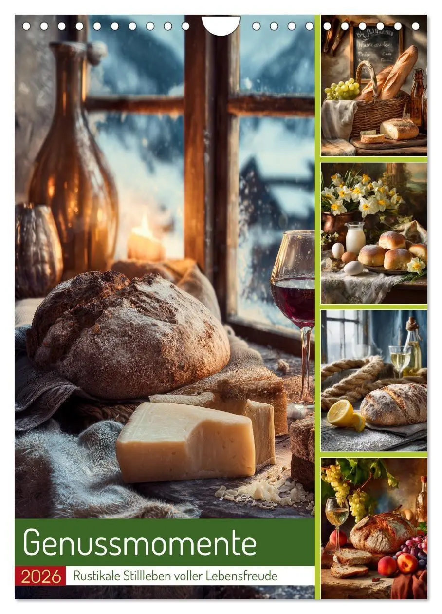Cover: 9783516737707 | Genussmomente (Wandkalender 2026 DIN A4 hoch), CALVENDO Monatskalender