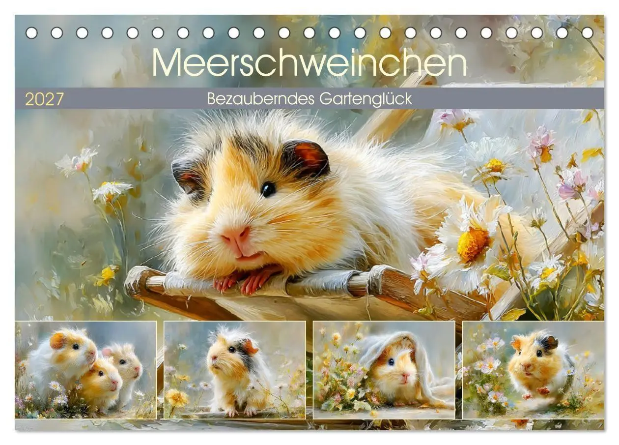 Cover: 9783516807707 | Meerschweinchen. Bezauberndes Gartenglück (Tischkalender 2027 DIN...