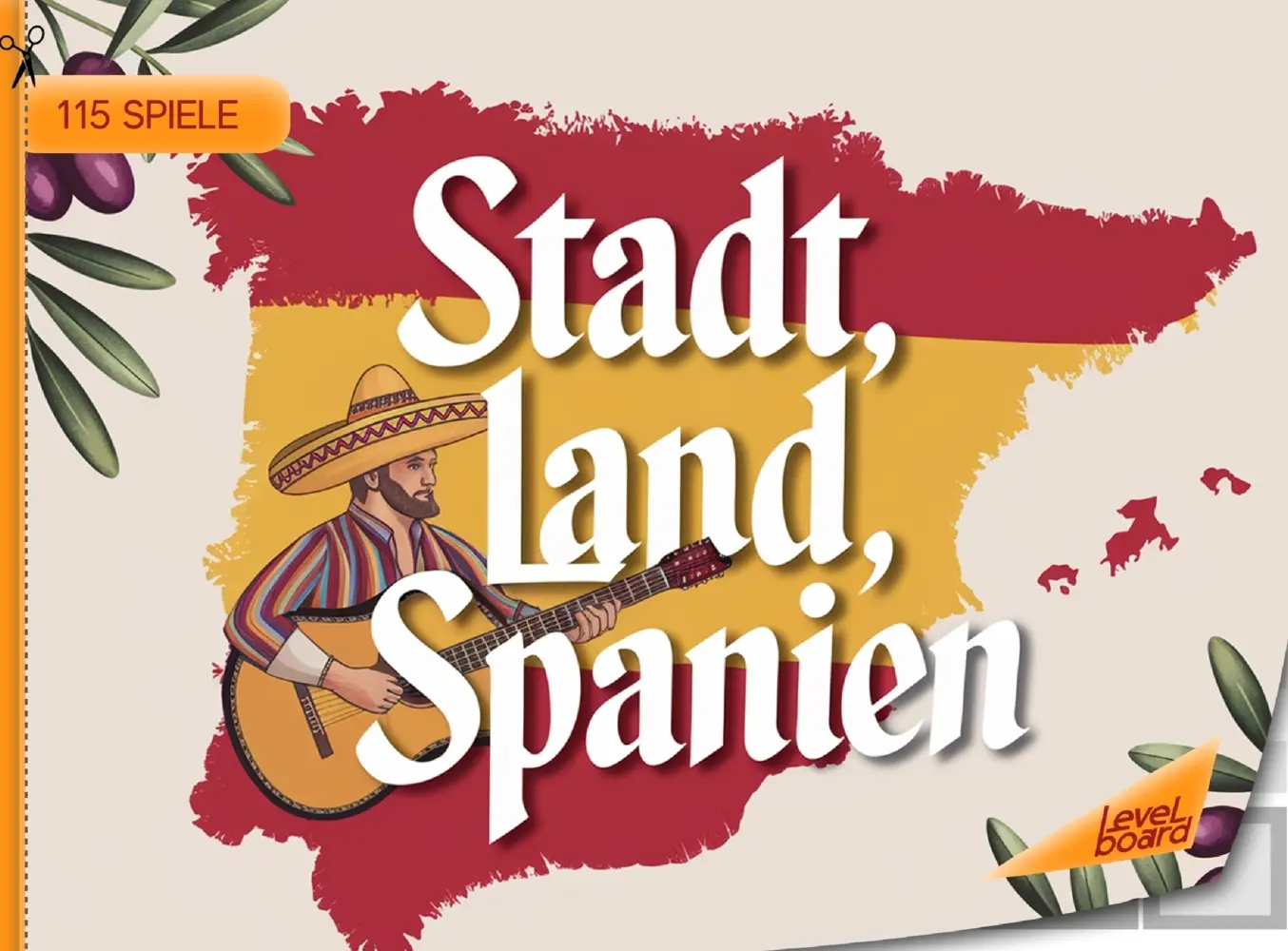 Cover: 9783693197707 | Stadt, Land, Spanien - 115 Spielblöcke | levelBoard Spiele | Buch