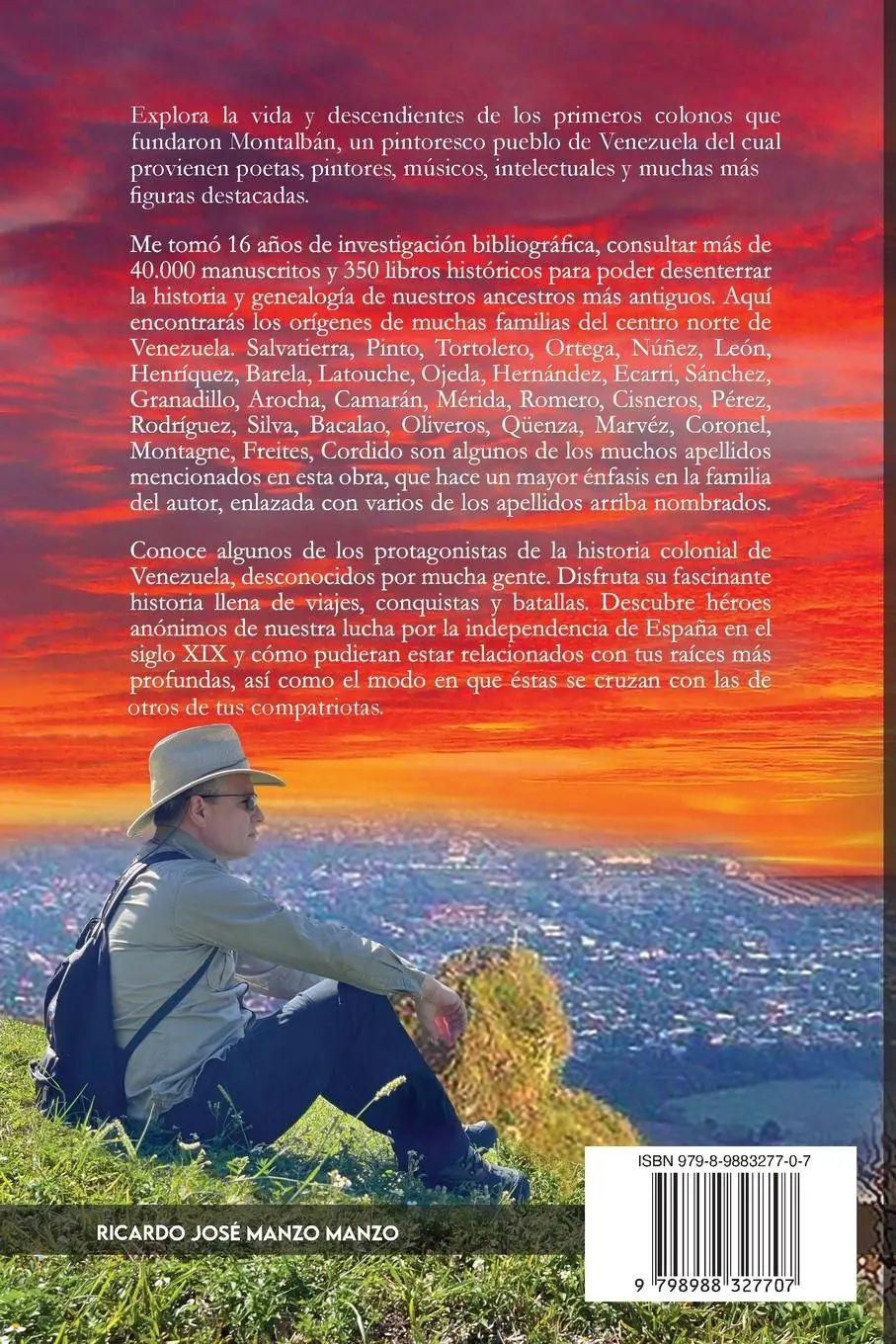 Rückseite: 9798988327707 | Montalban Origenes Genealogicos | Sus familias fundadoras y los Manzo