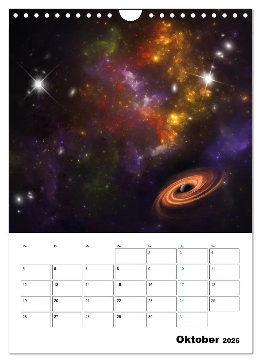 Bild: 9783516417807 | Im Weltraum (Wandkalender 2026 DIN A4 hoch), CALVENDO Monatskalender