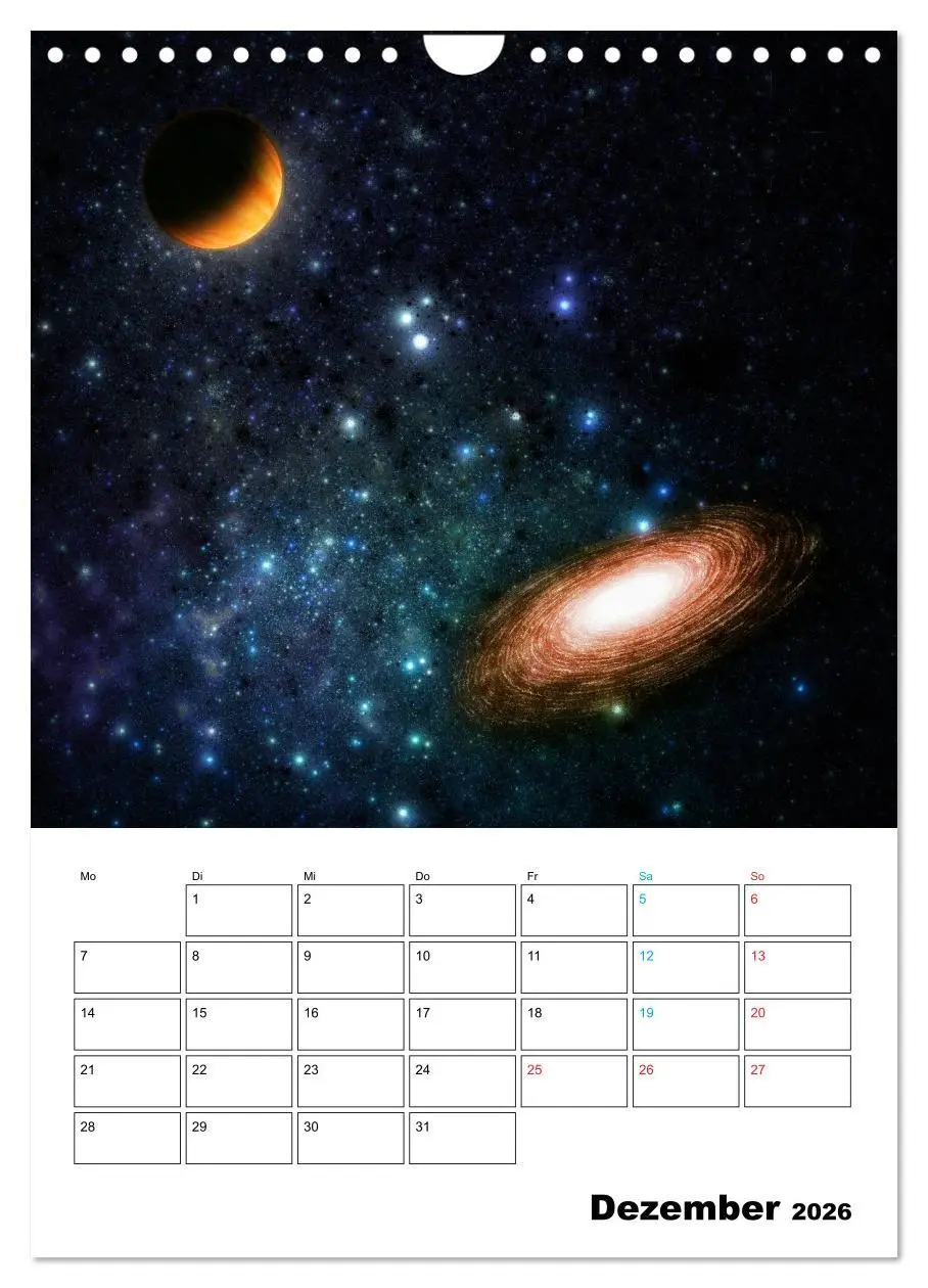 Bild: 9783516417807 | Im Weltraum (Wandkalender 2026 DIN A4 hoch), CALVENDO Monatskalender