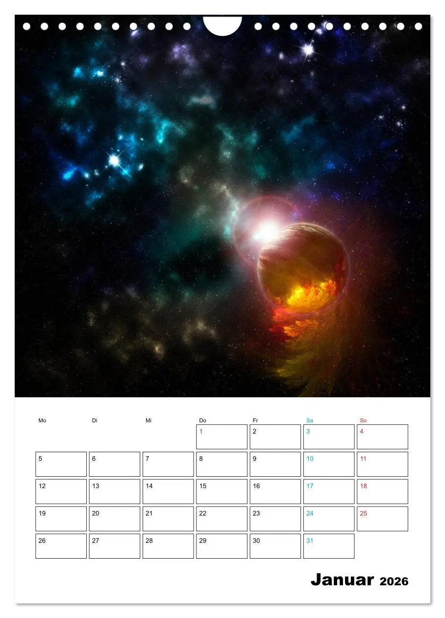 Bild: 9783516417807 | Im Weltraum (Wandkalender 2026 DIN A4 hoch), CALVENDO Monatskalender