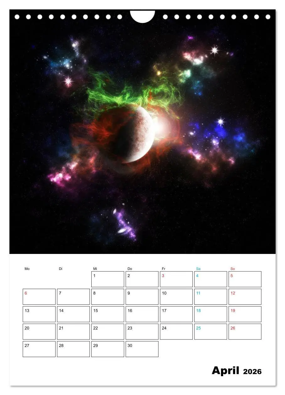 Bild: 9783516417807 | Im Weltraum (Wandkalender 2026 DIN A4 hoch), CALVENDO Monatskalender