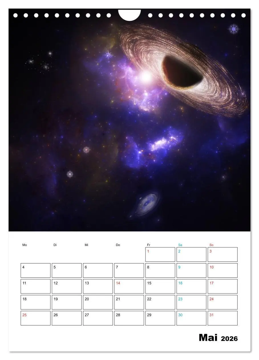 Bild: 9783516417807 | Im Weltraum (Wandkalender 2026 DIN A4 hoch), CALVENDO Monatskalender