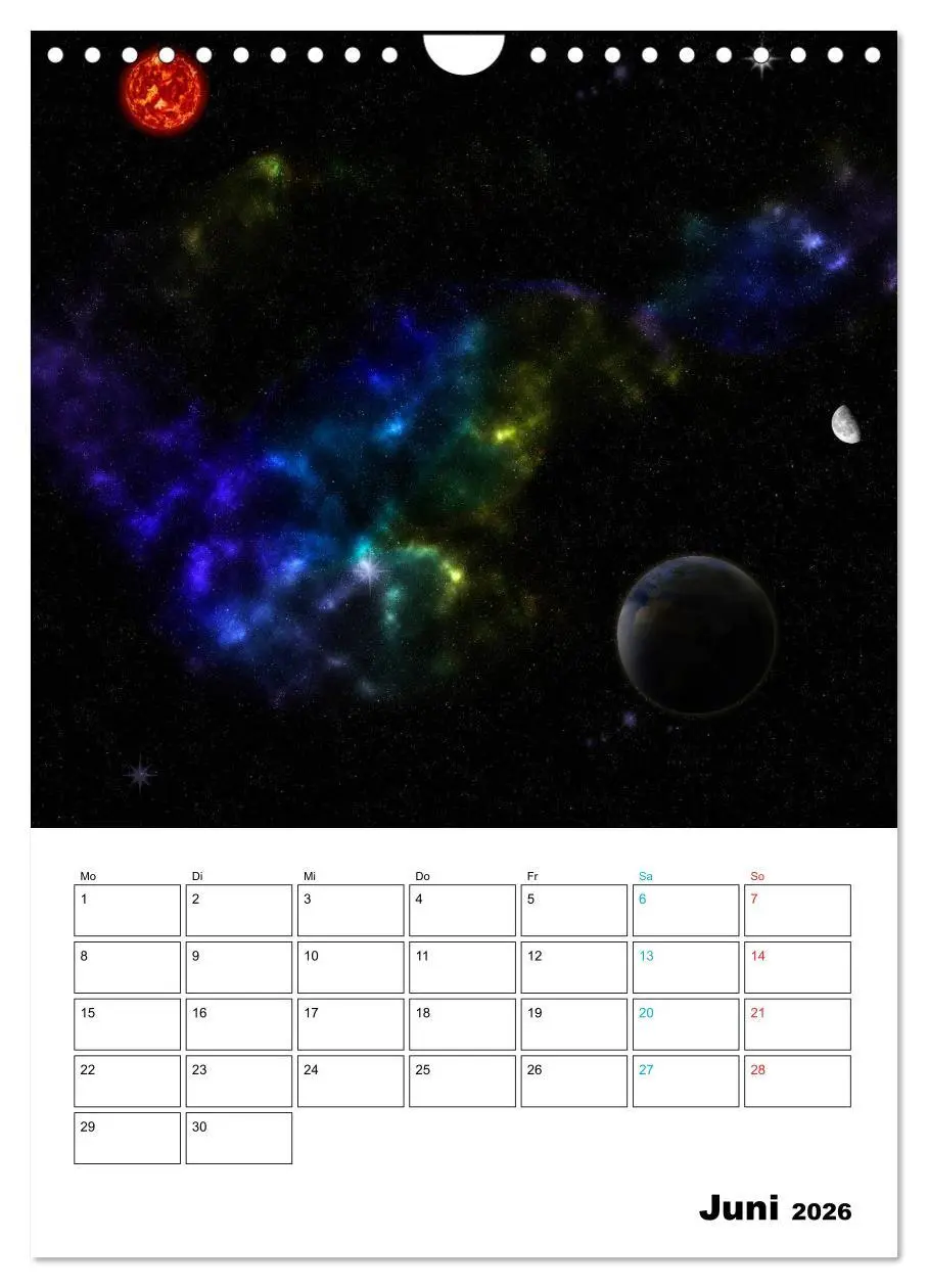 Bild: 9783516417807 | Im Weltraum (Wandkalender 2026 DIN A4 hoch), CALVENDO Monatskalender