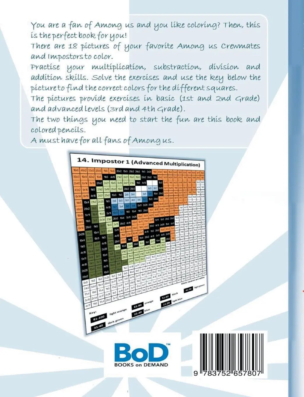 Rückseite: 9783752657807 | Math Coloring Book for Am@ng.us Fans | Ricky Roogle | Taschenbuch