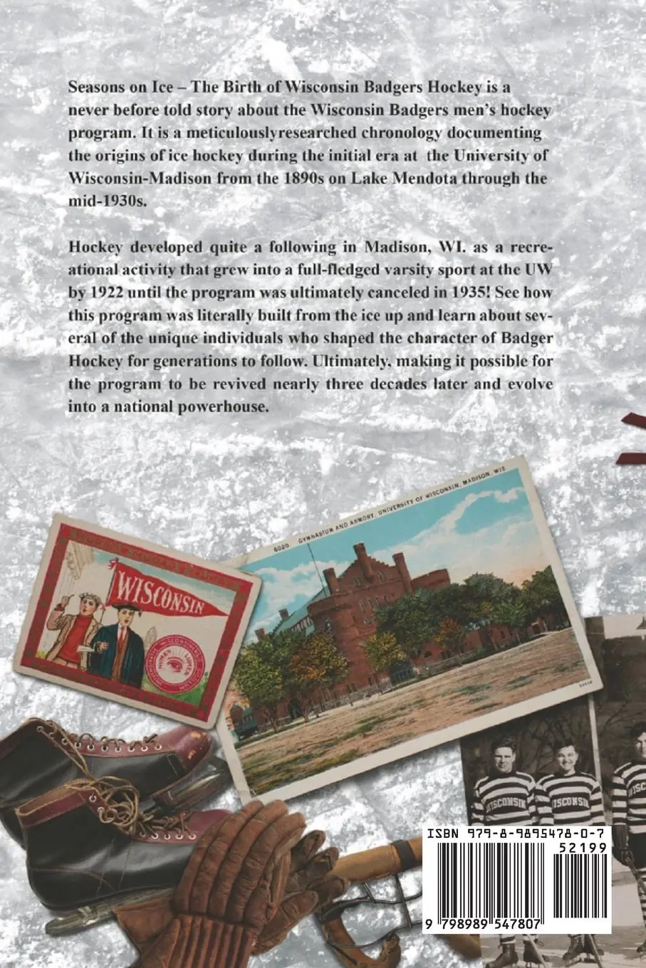 Rückseite: 9798989547807 | Seasons on Ice | The Birth of Wisconsin Badgers Hockey | Nelson | Buch