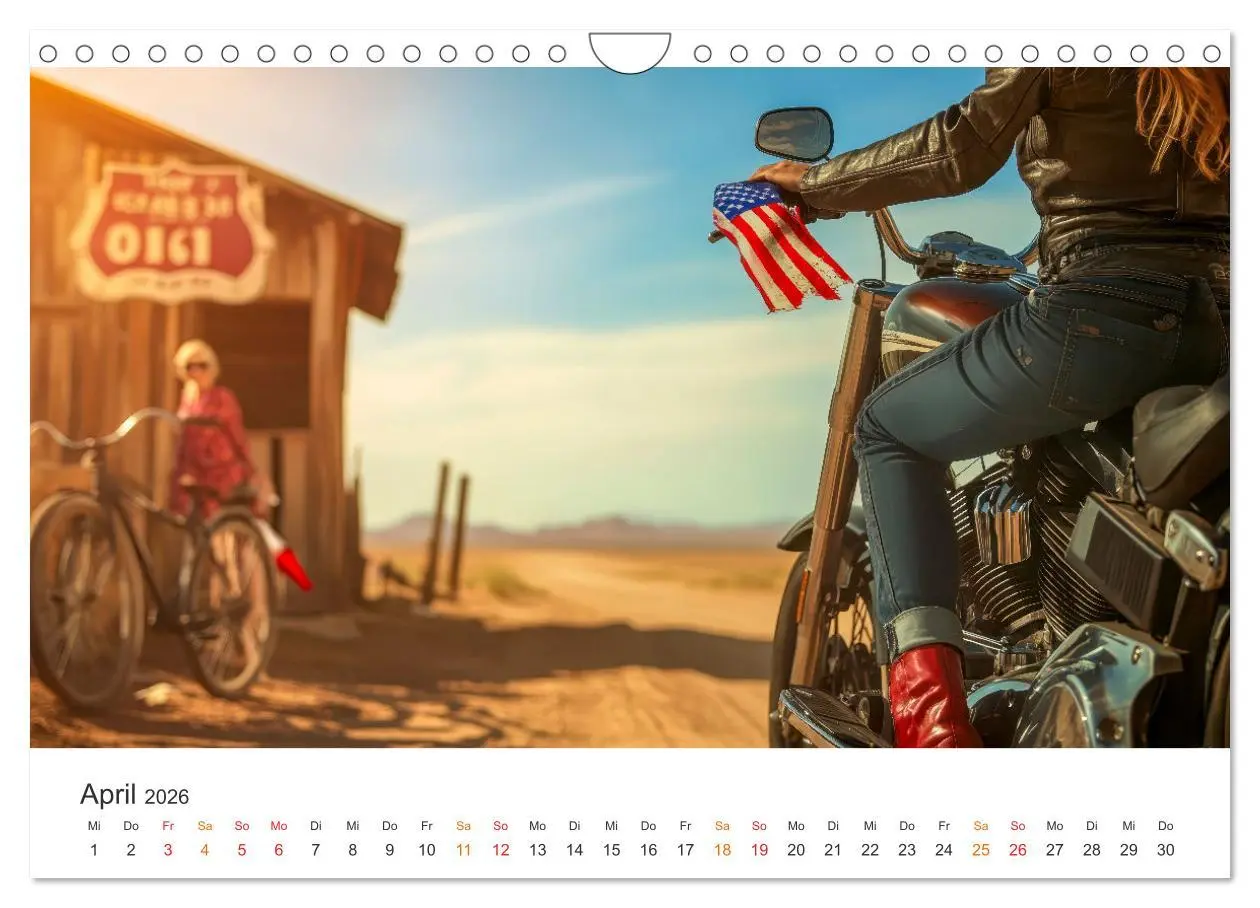Bild: 9783457247907 | Frauen Power Motorrad (Wandkalender 2026 DIN A4 quer), CALVENDO...