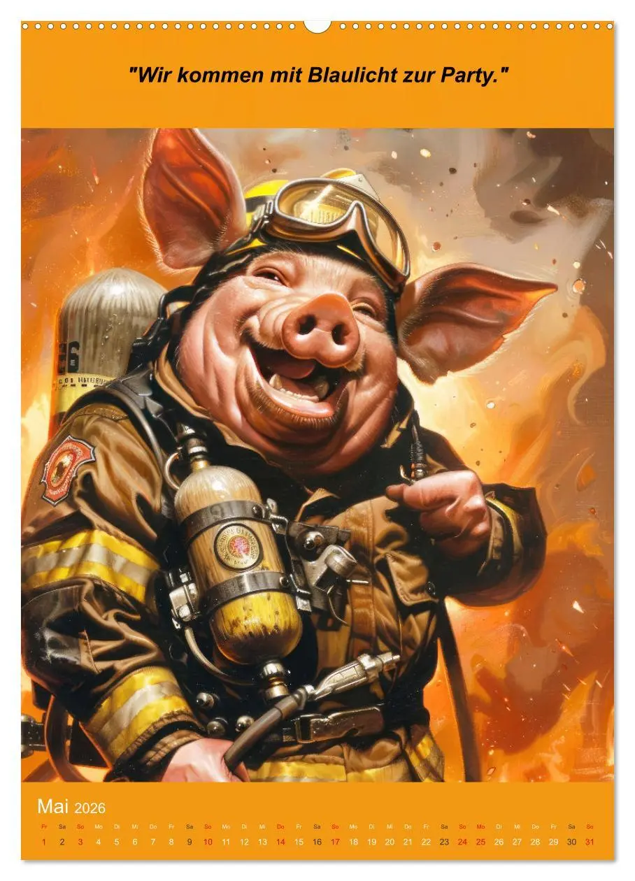 Bild: 9783516267907 | Der tierisch lustige Feuerwehrkalender (hochwertiger Premium...