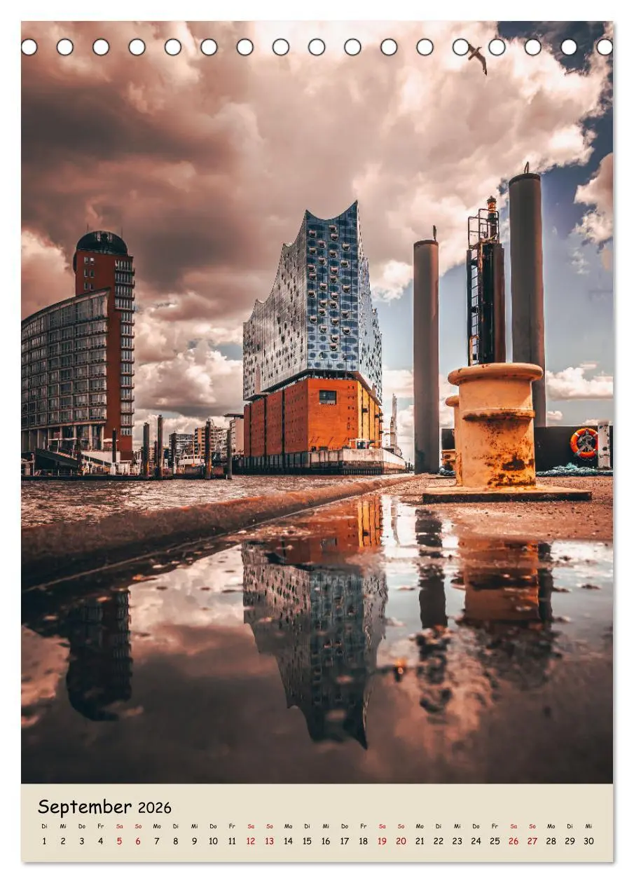 Bild: 9783516337907 | Hamburg Spiegelungen 2026 (Tischkalender 2026 DIN A5 hoch),...