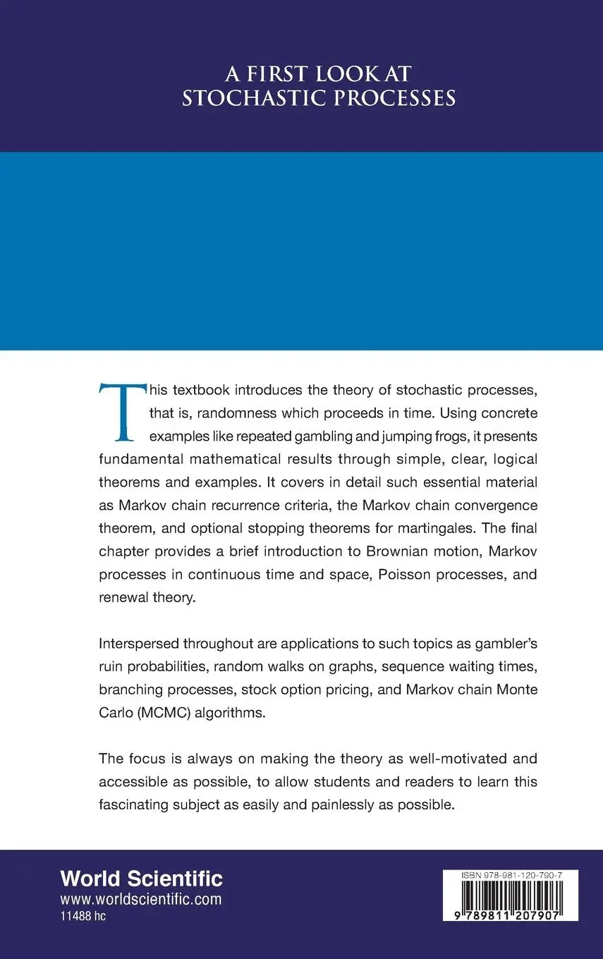 Rückseite: 9789811207907 | FIRST LOOK AT STOCHASTIC PROCESSES, A | Jeffrey S Rosenthal | Buch