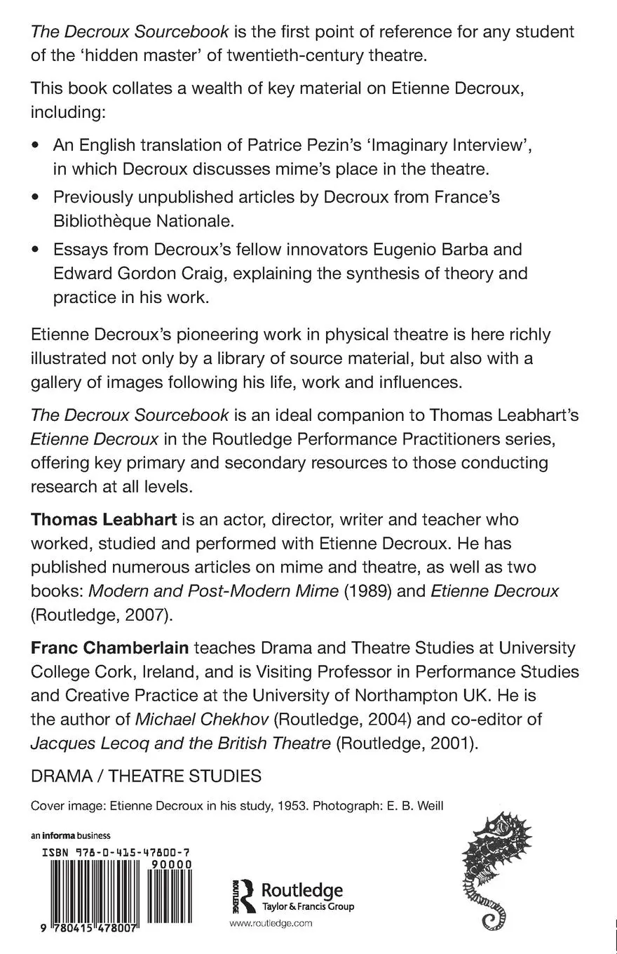 Rückseite: 9780415478007 | The Decroux Sourcebook | Thomas Leabhart (u. a.) | Taschenbuch | 2008