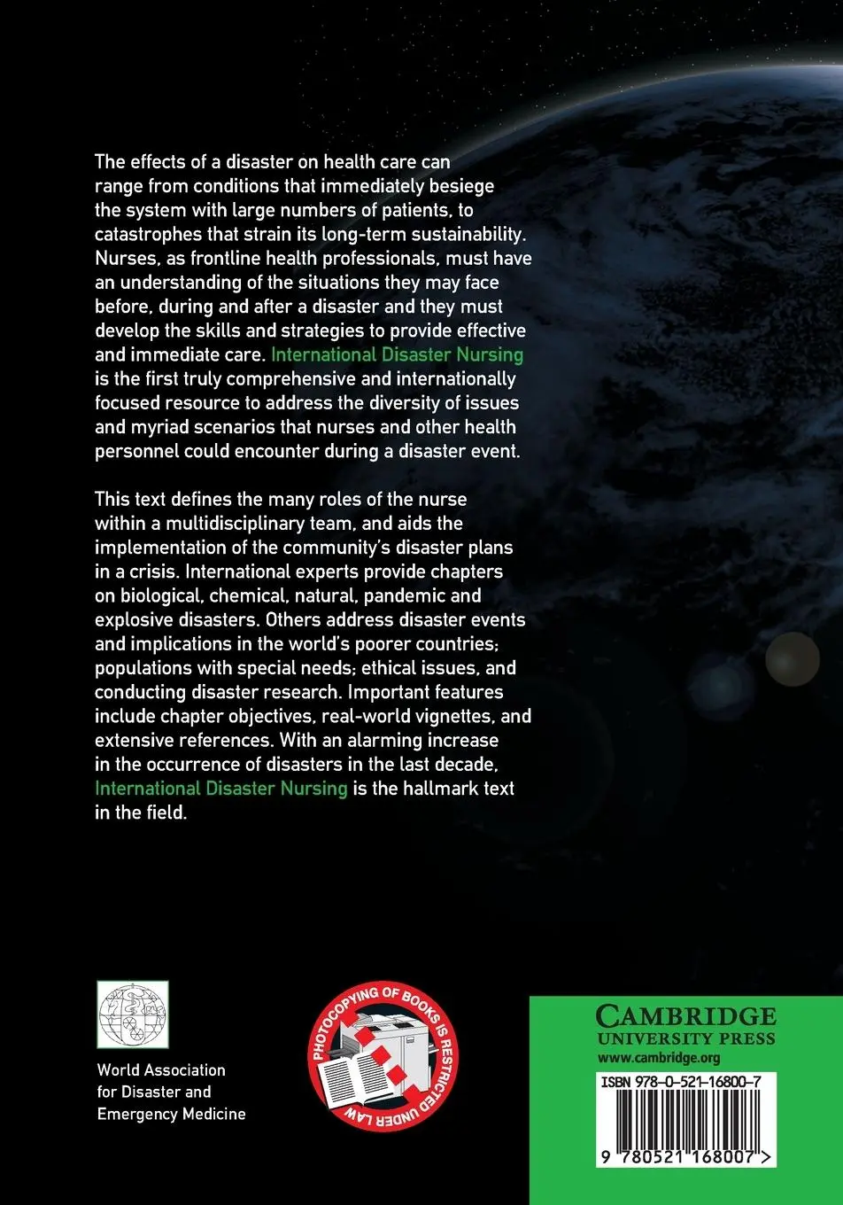 Rückseite: 9780521168007 | International Disaster Nursing | Robert Powers (u. a.) | Taschenbuch