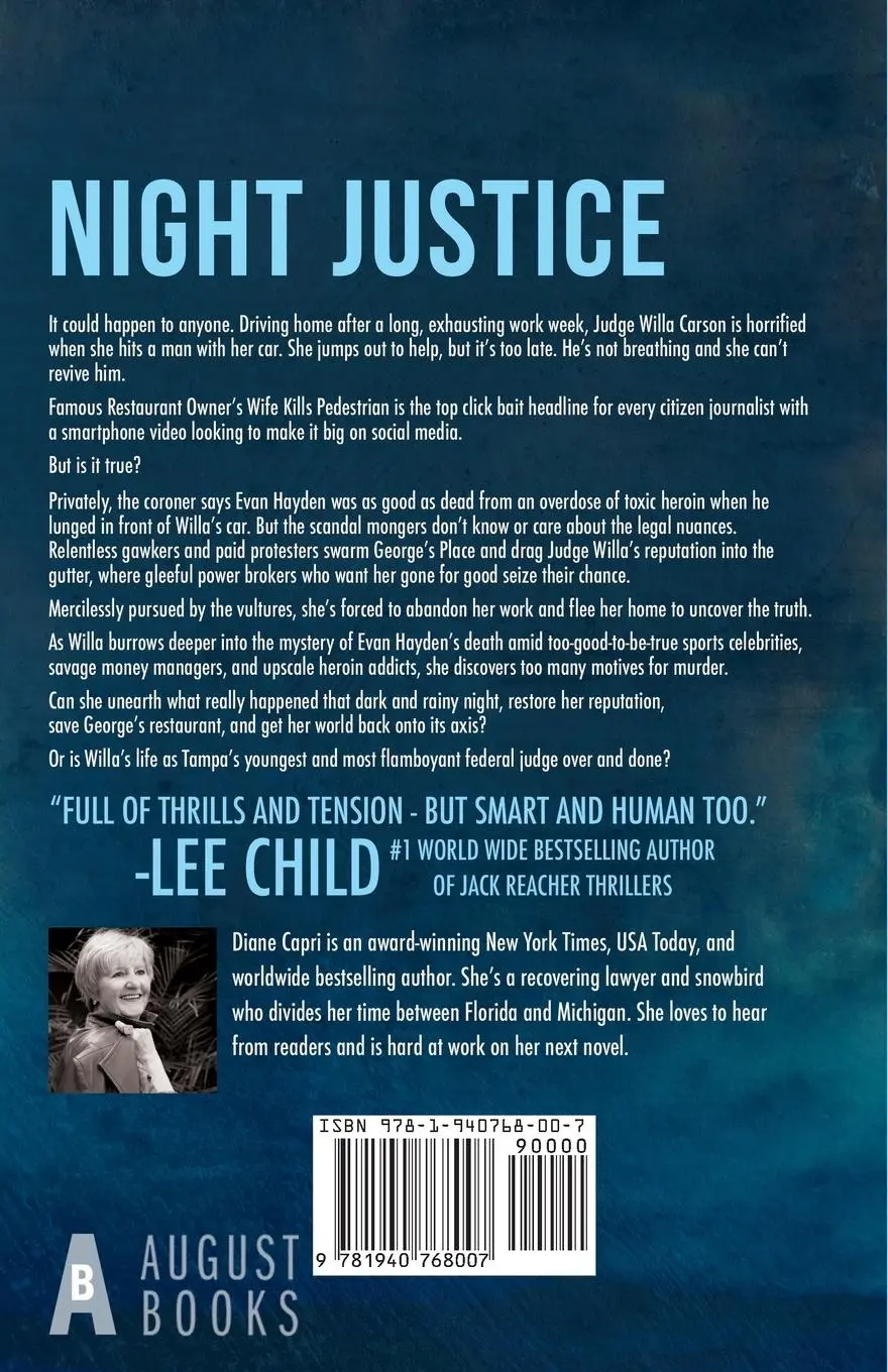 Rückseite: 9781940768007 | Night Justice | A Judge Willa Carson Mystery | Diane Capri | Buch