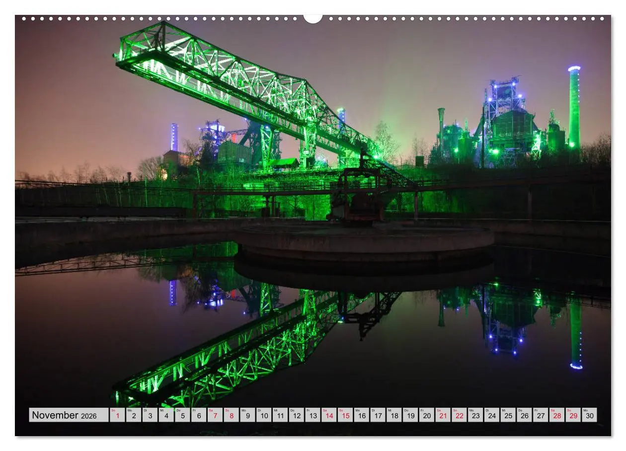Bild: 9783457758007 | Es wird Nacht in Duisburg (hochwertiger Premium Wandkalender 2026...
