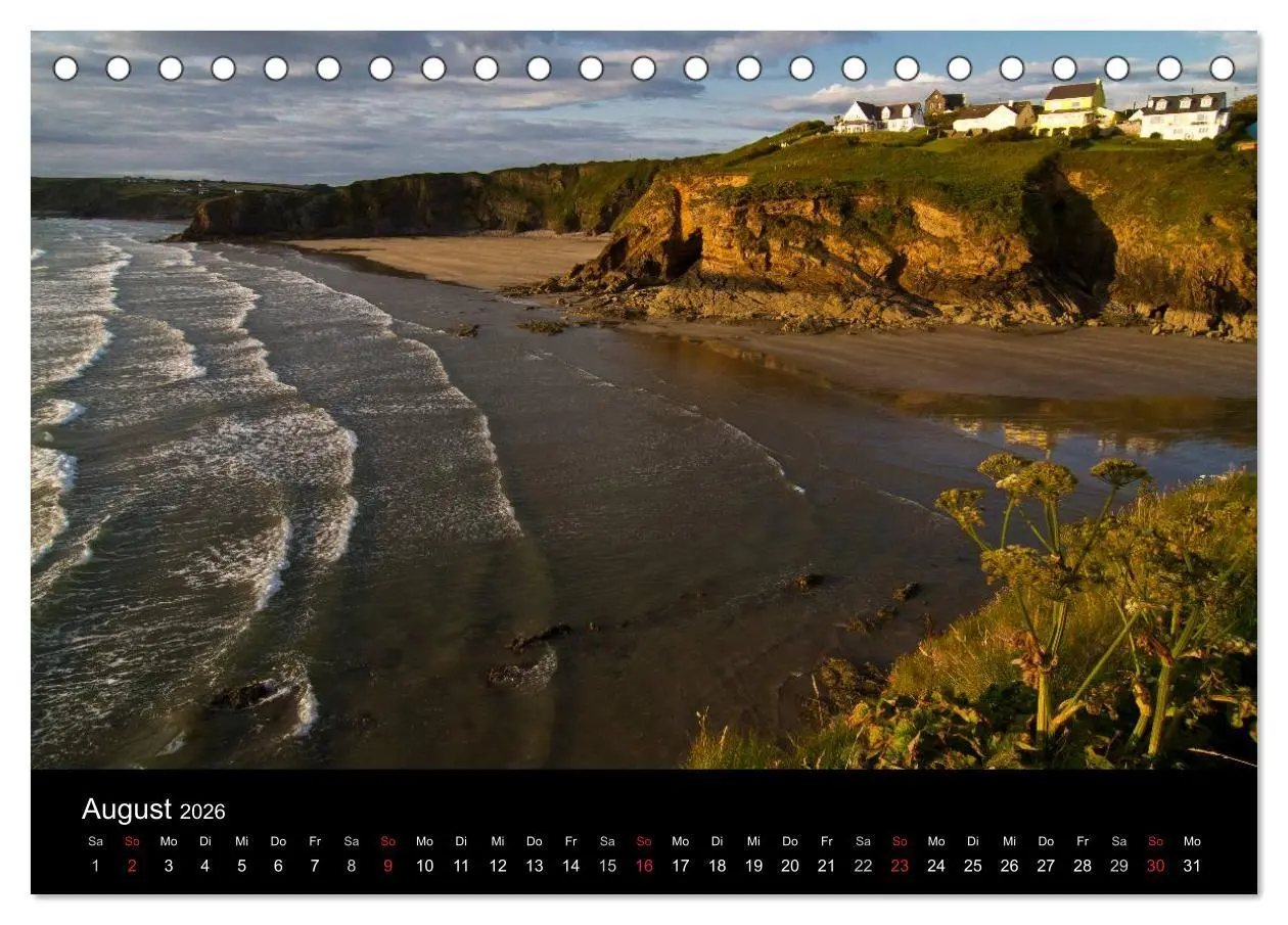 Bild: 9783516158007 | Englands Küsten 2026 (Tischkalender 2026 DIN A5 quer), CALVENDO...