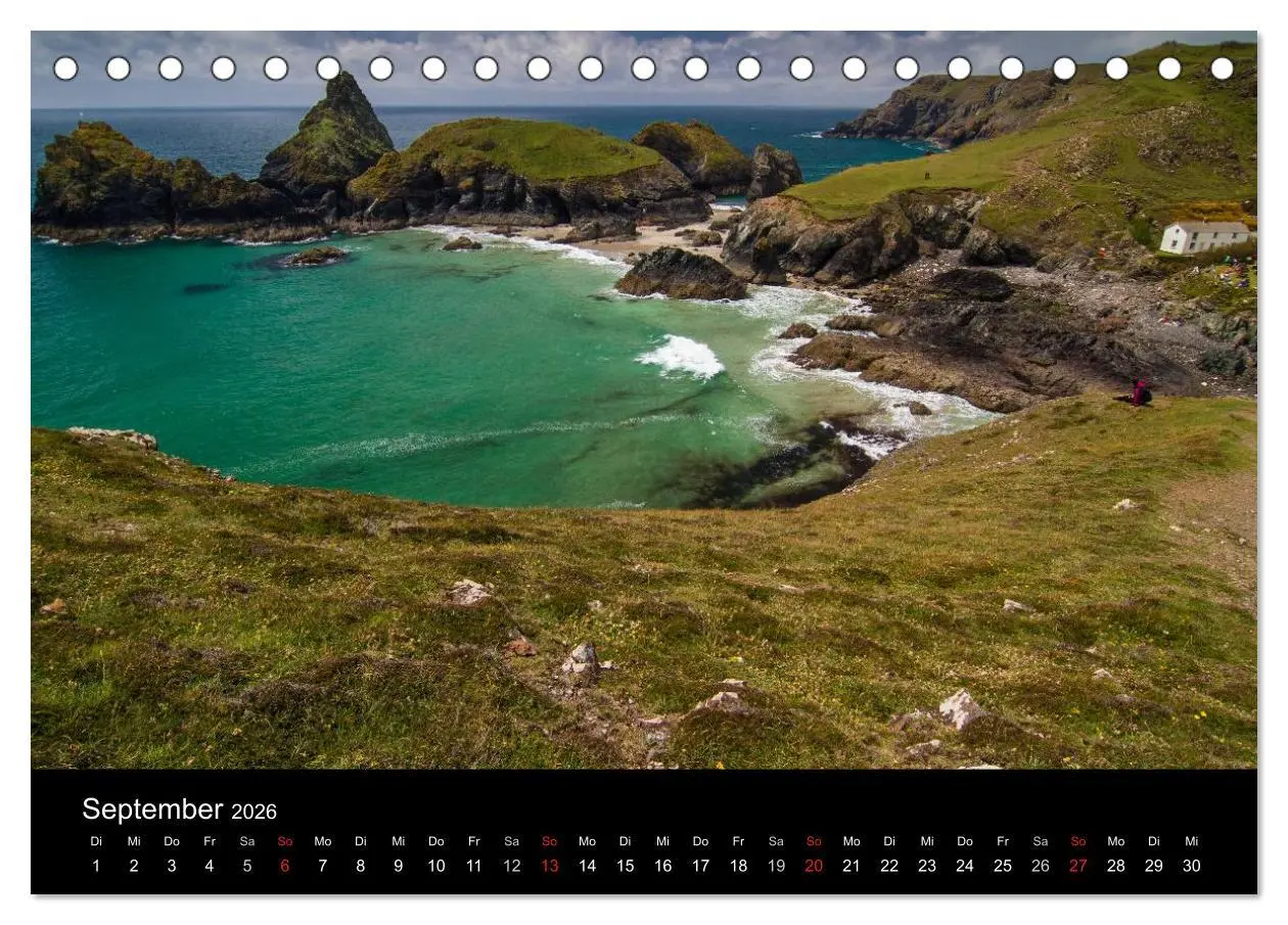 Bild: 9783516158007 | Englands Küsten 2026 (Tischkalender 2026 DIN A5 quer), CALVENDO...