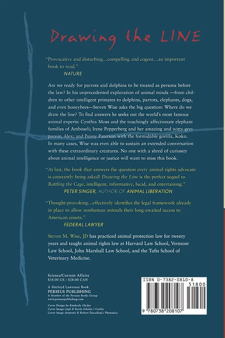 Rückseite: 9780738208107 | Drawing the Line | Science and the Case for Animal Rights | Wise