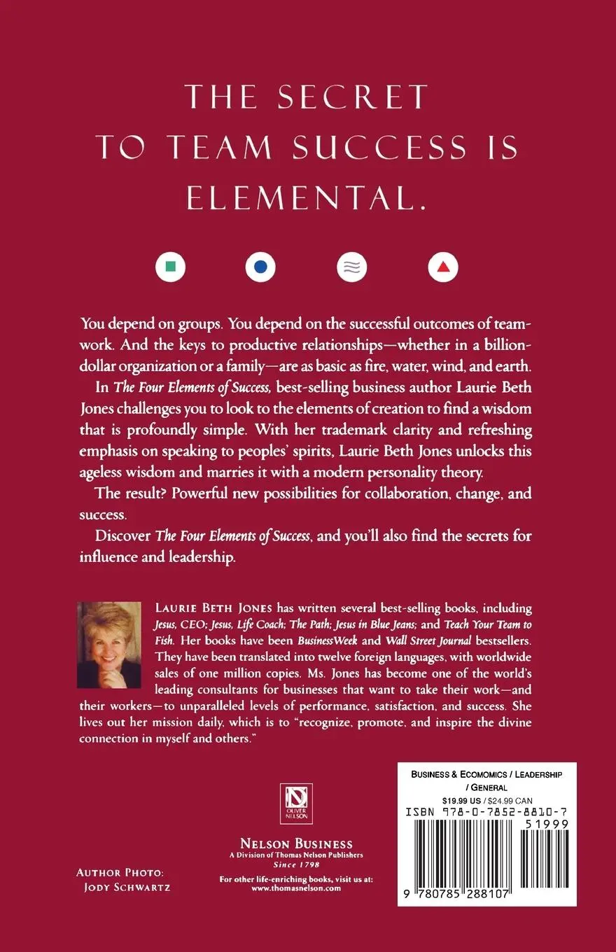 Rückseite: 9780785288107 | The Four Elements of Success | Laurie Beth Jones | Taschenbuch | 2006