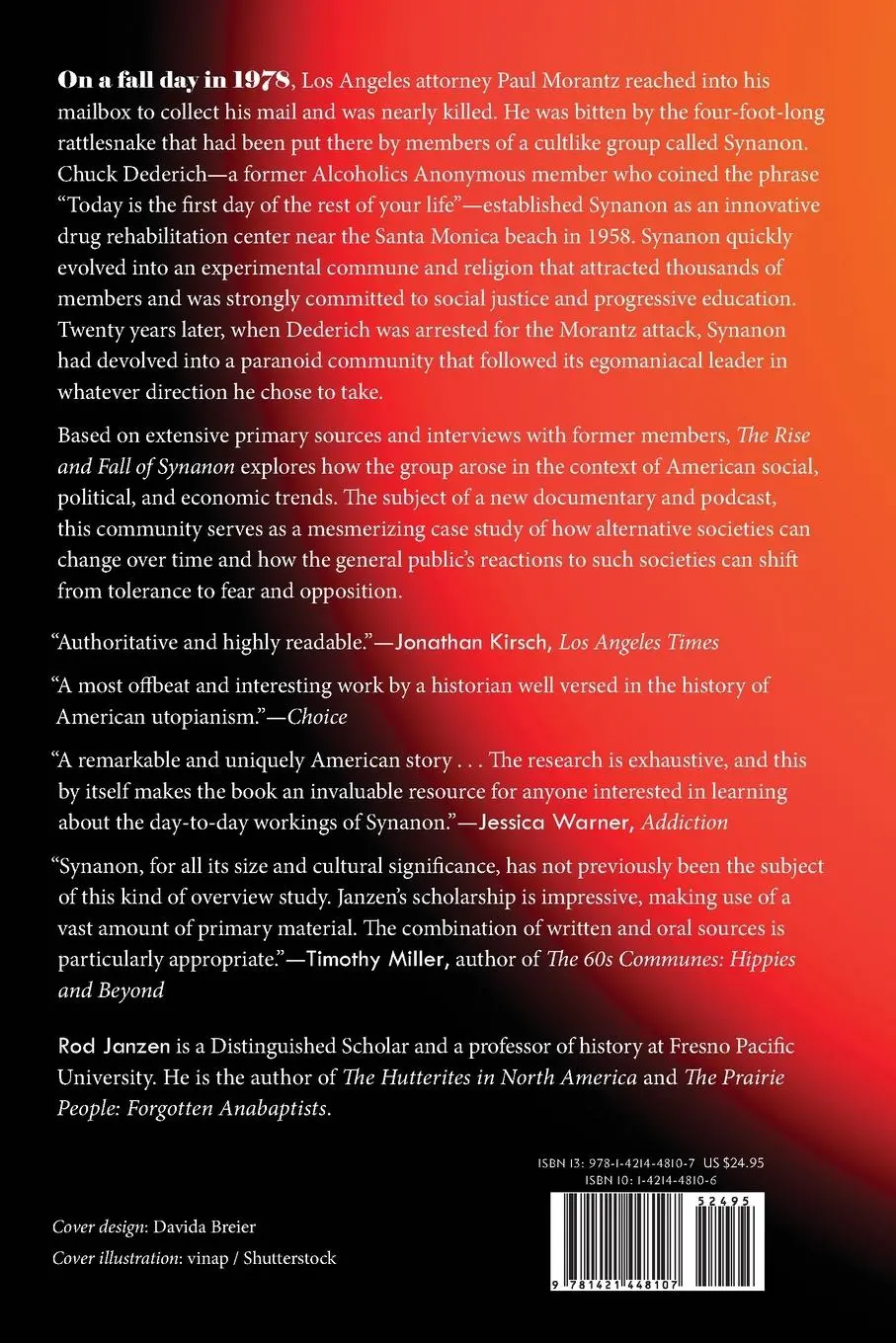 Rückseite: 9781421448107 | Rise and Fall of Synanon | A California Utopia | Rod Janzen | Buch