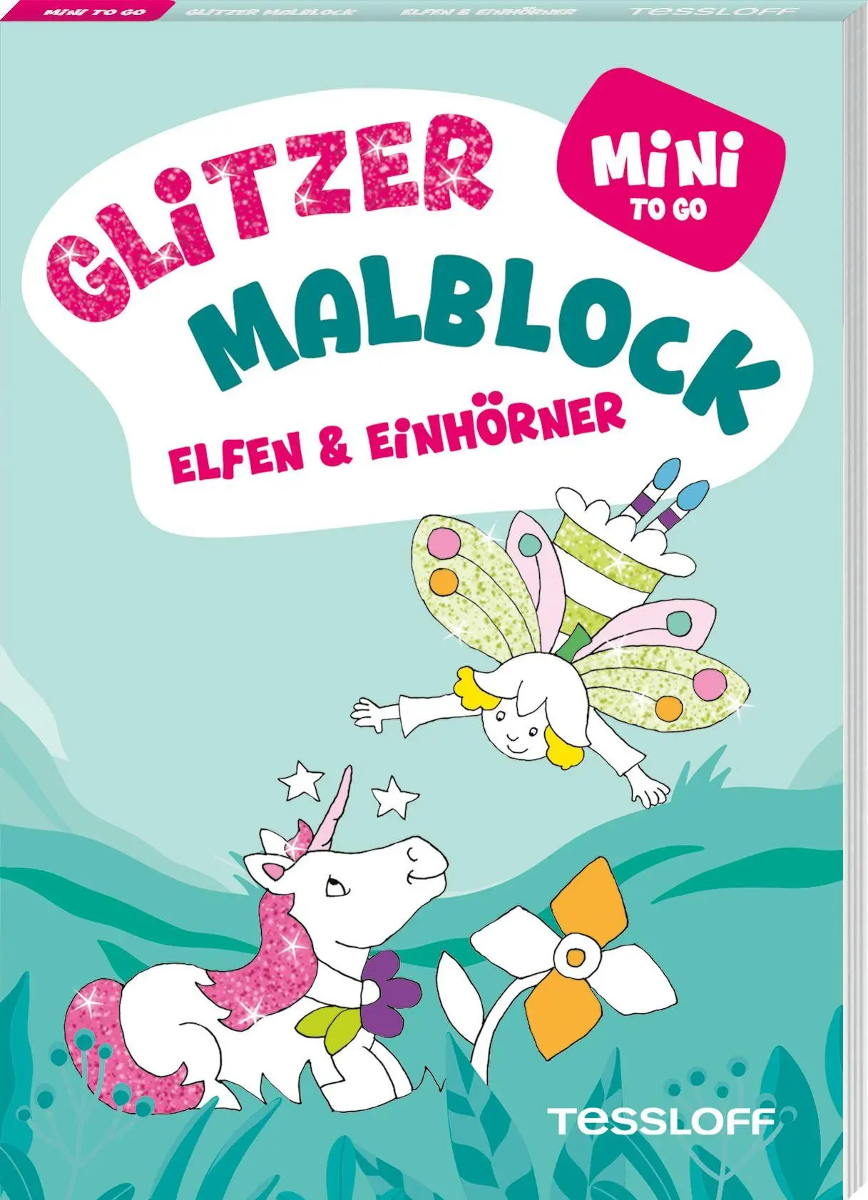 Cover: 9783788648107 | Mini Glitzer Malblock to go. Elfen &amp; Einhörner | Sandra Schmidt | Buch