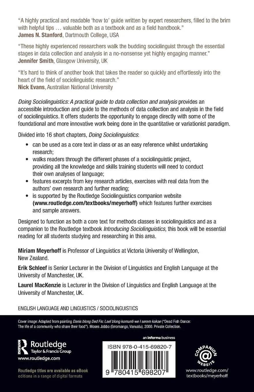 Rückseite: 9780415698207 | Doing Sociolinguistics | Miriam Meyerhoff (u. a.) | Taschenbuch | 2015