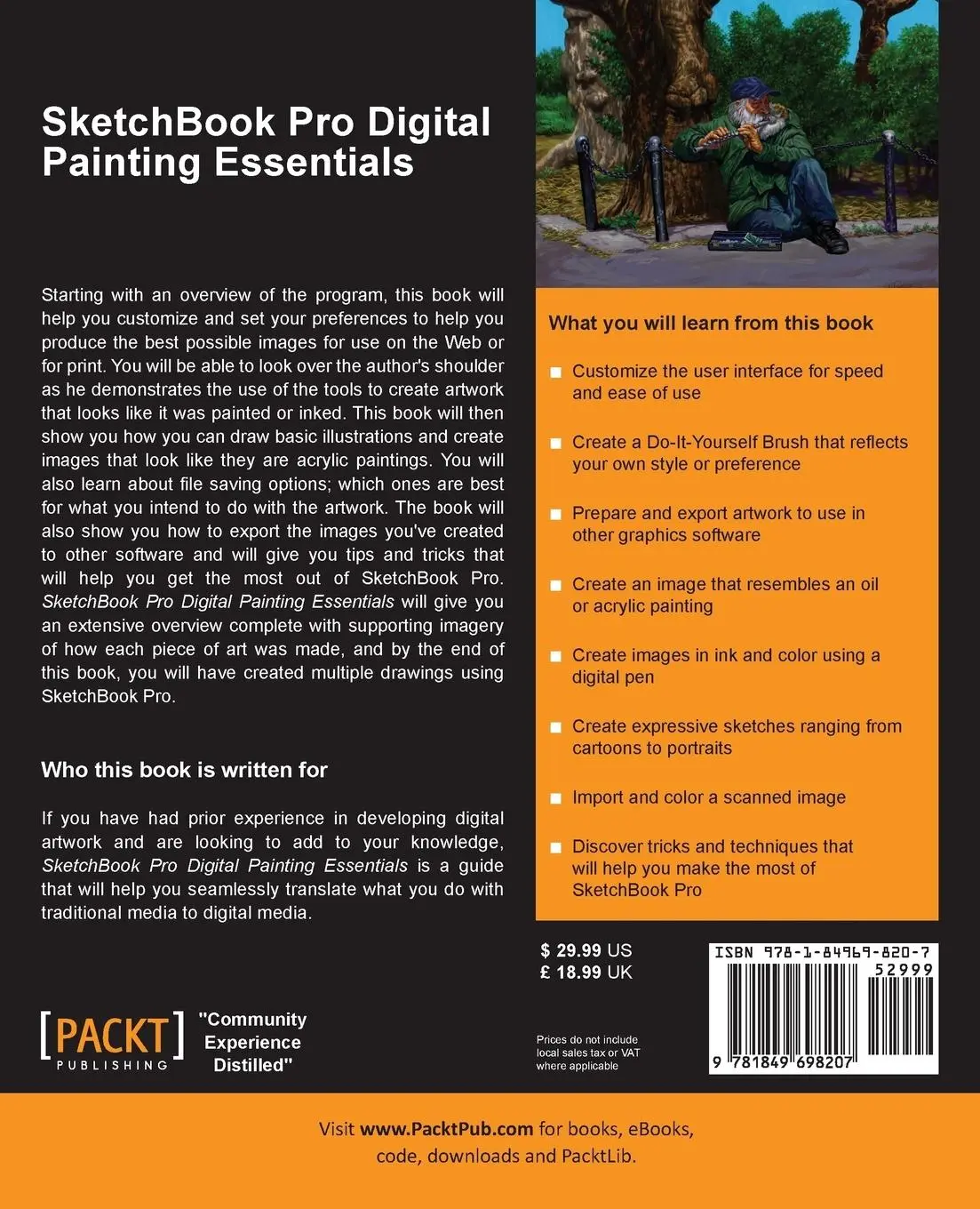 Rückseite: 9781849698207 | Sketchbook Pro Digital Painting Essentials | Gil Robles | Taschenbuch