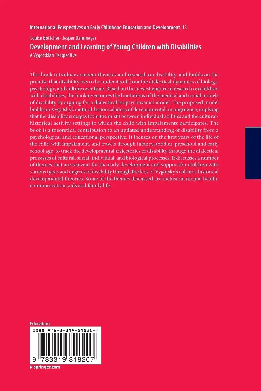 Rückseite: 9783319818207 | Development and Learning of Young Children with Disabilities | Buch