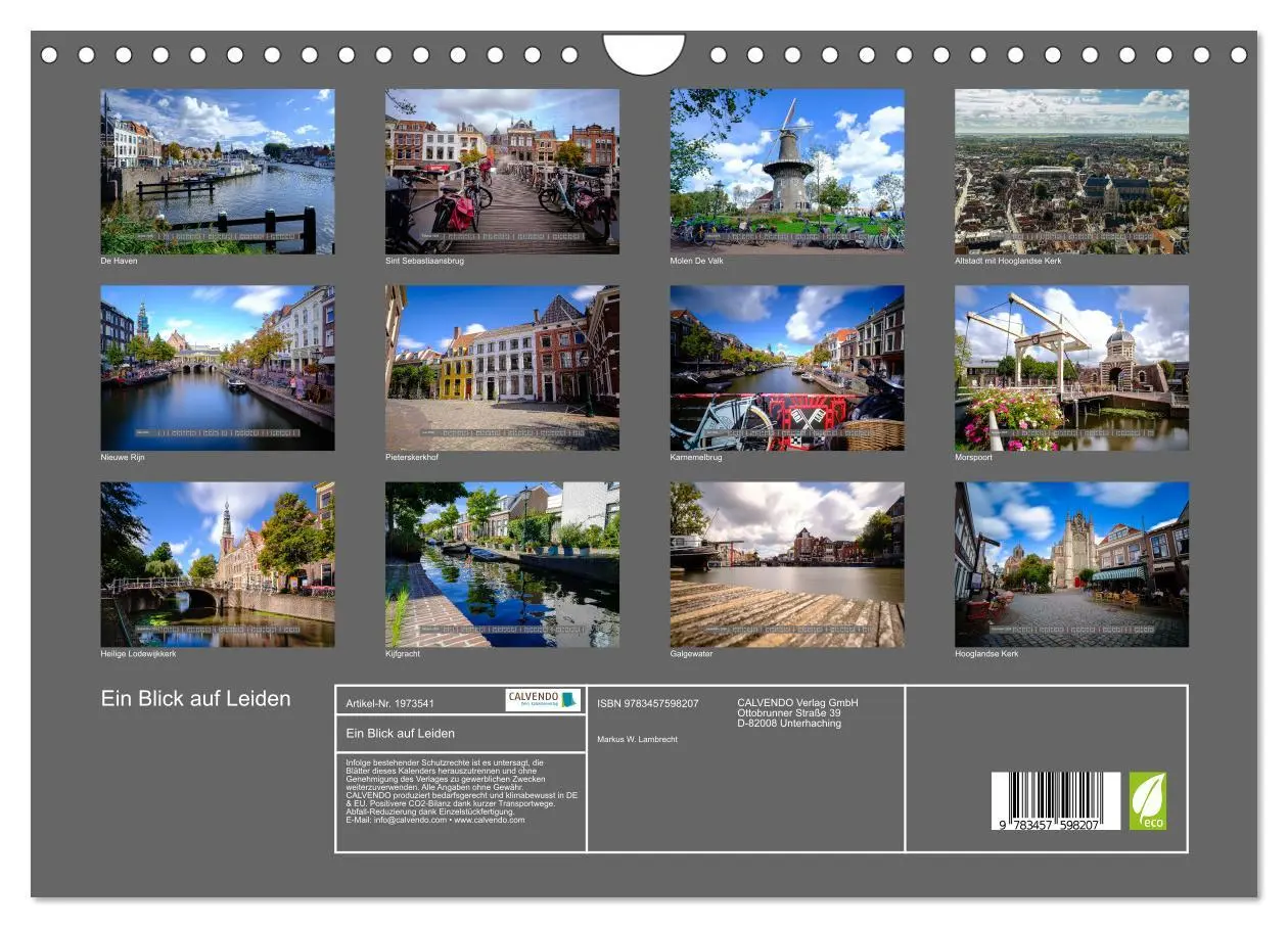 Bild: 9783457598207 | Ein Blick auf Leiden (Wandkalender 2026 DIN A4 quer), CALVENDO...