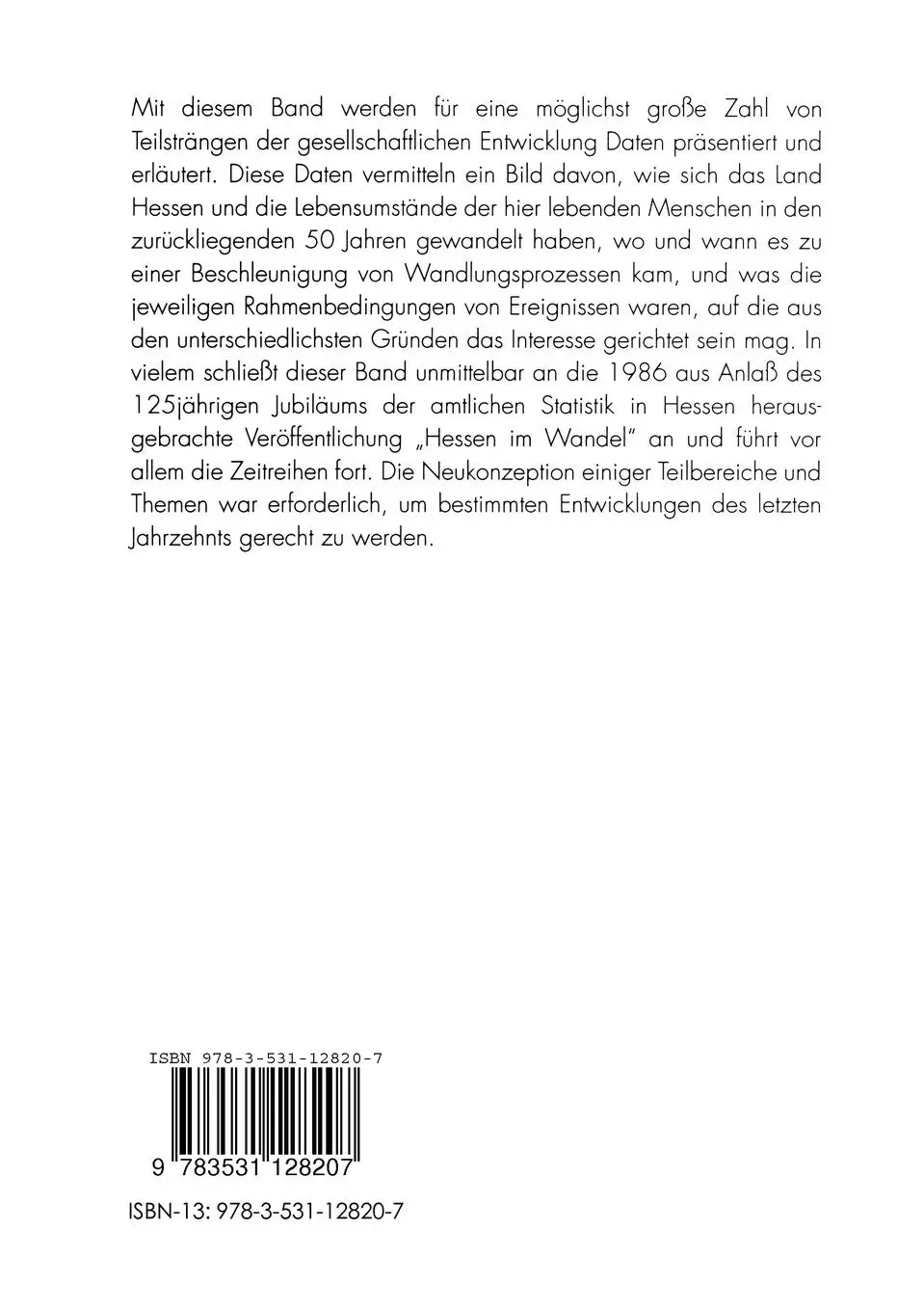 Rückseite: 9783531128207 | Hessen im Wandel | Claudia Koch-Arzberger (u. a.) | Taschenbuch | xii