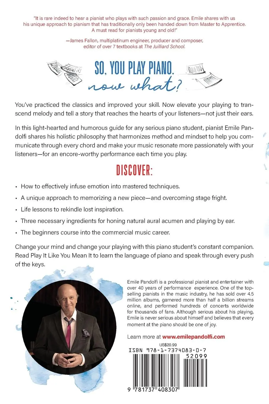 Rückseite: 9781737408307 | Play It Like You Mean It! | Emile Pandolfi | Taschenbuch | Englisch