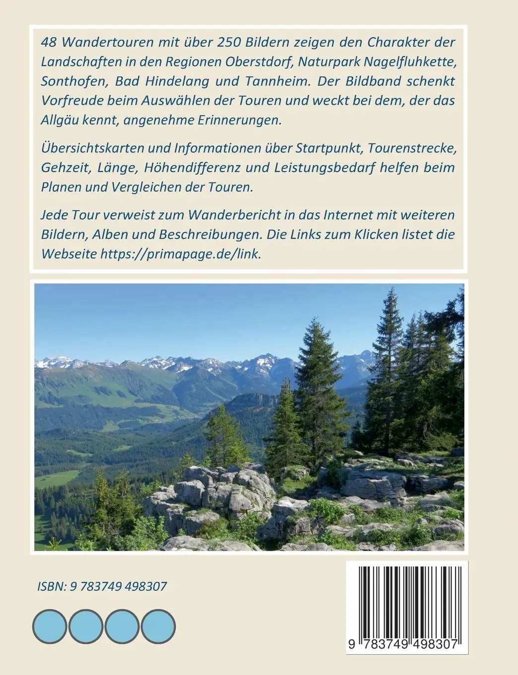 Rückseite: 9783749498307 | Wandern von Oberstdorf und Sonthofen bis Bad Hindelang | Schubert