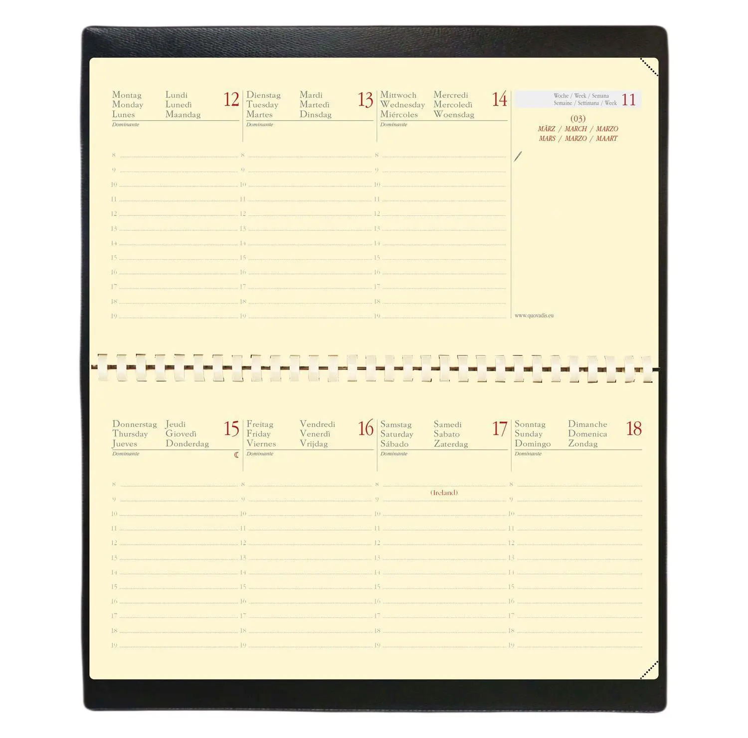 Bild: 3371010178407 | PLANITAL vz ML Soho schwarz 2027 | Kalender im Taschenformat | Vadis