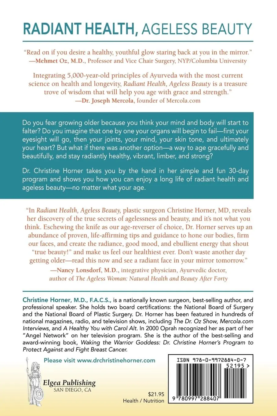 Rückseite: 9780997288407 | Radiant Health Ageless Beauty | Christine Horner | Taschenbuch | 2016